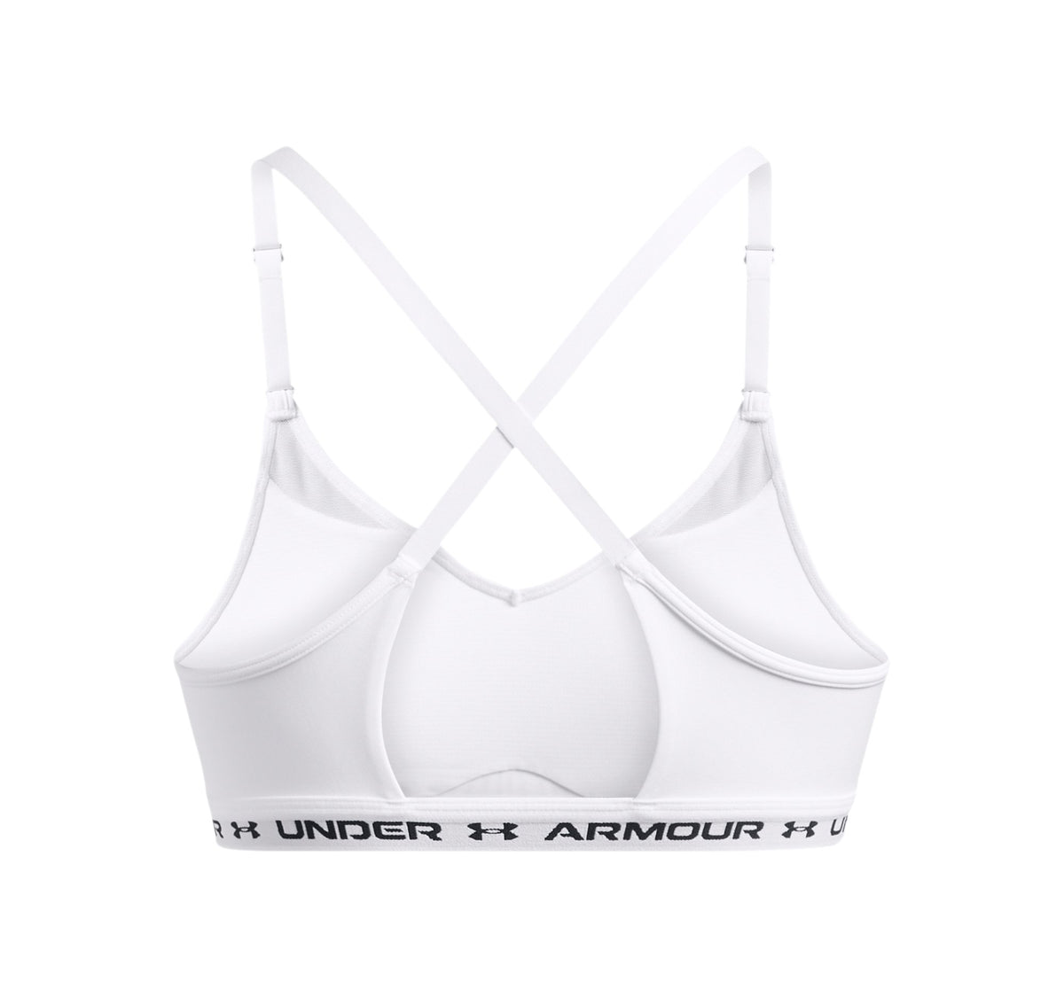 UA Crossback Low Bra - לבן / שחור - 100