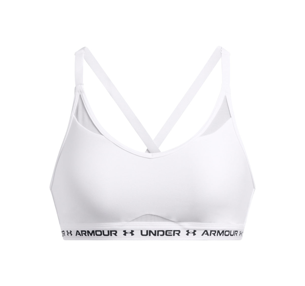 UA Crossback Low Bra - לבן / שחור - 100