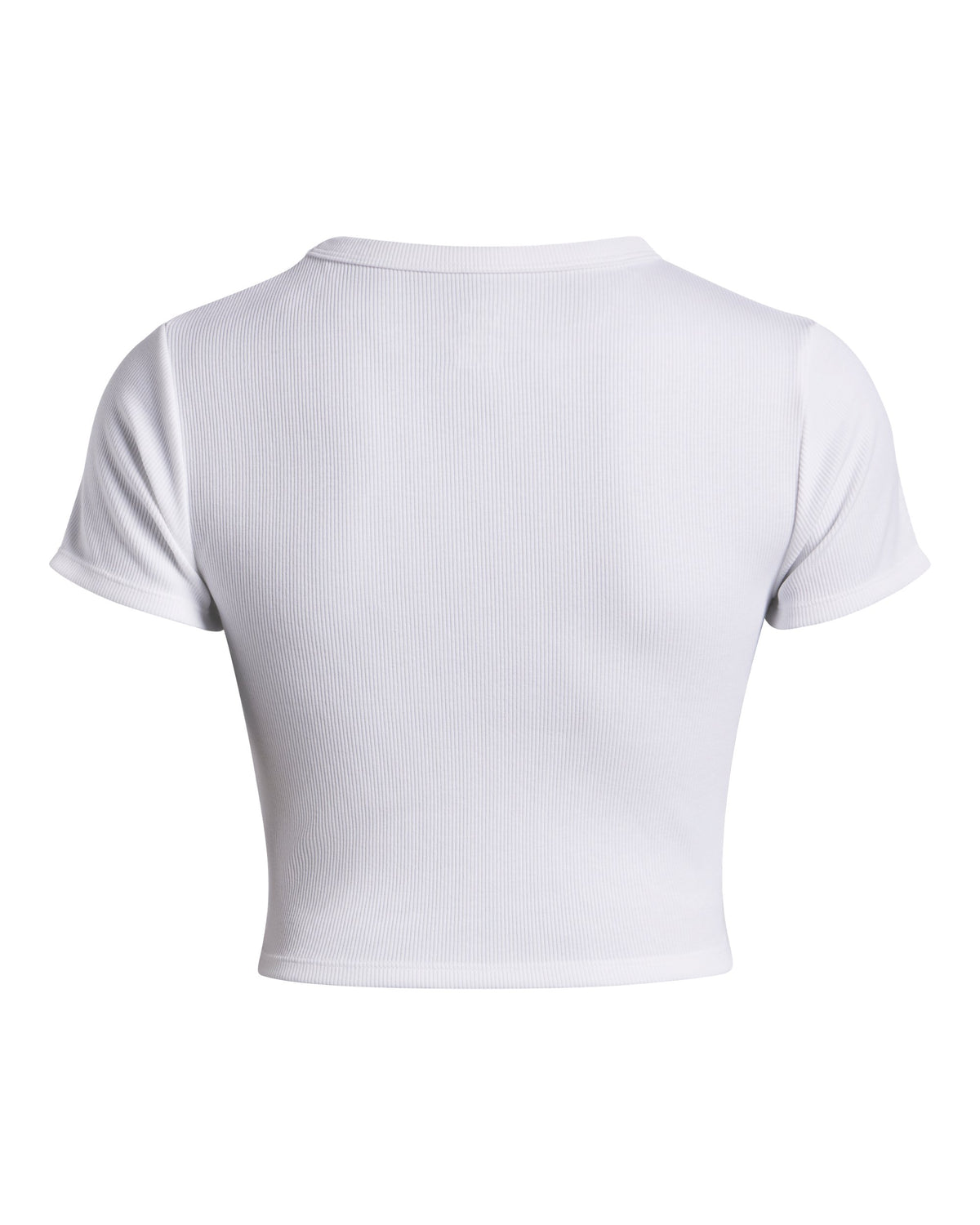 UA Rival Rib Baby Tee - White / White - 100