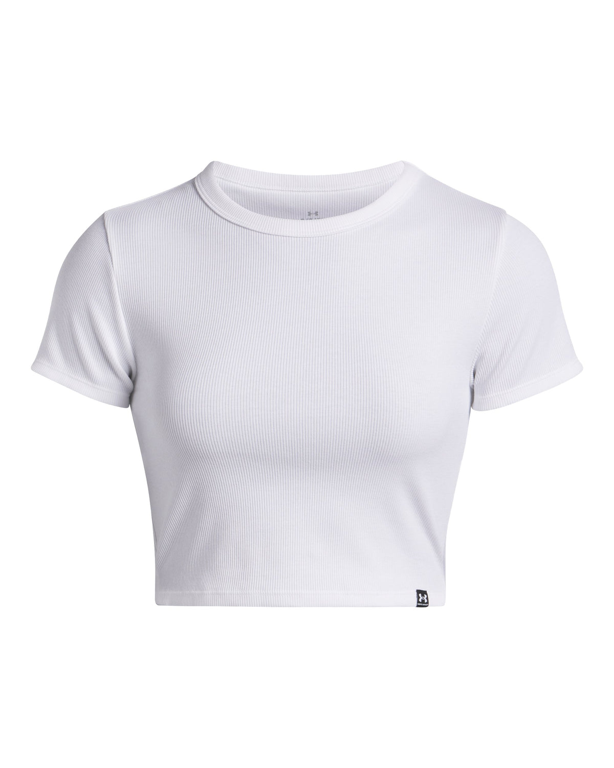 UA Rival Rib Baby Tee - White / White - 100