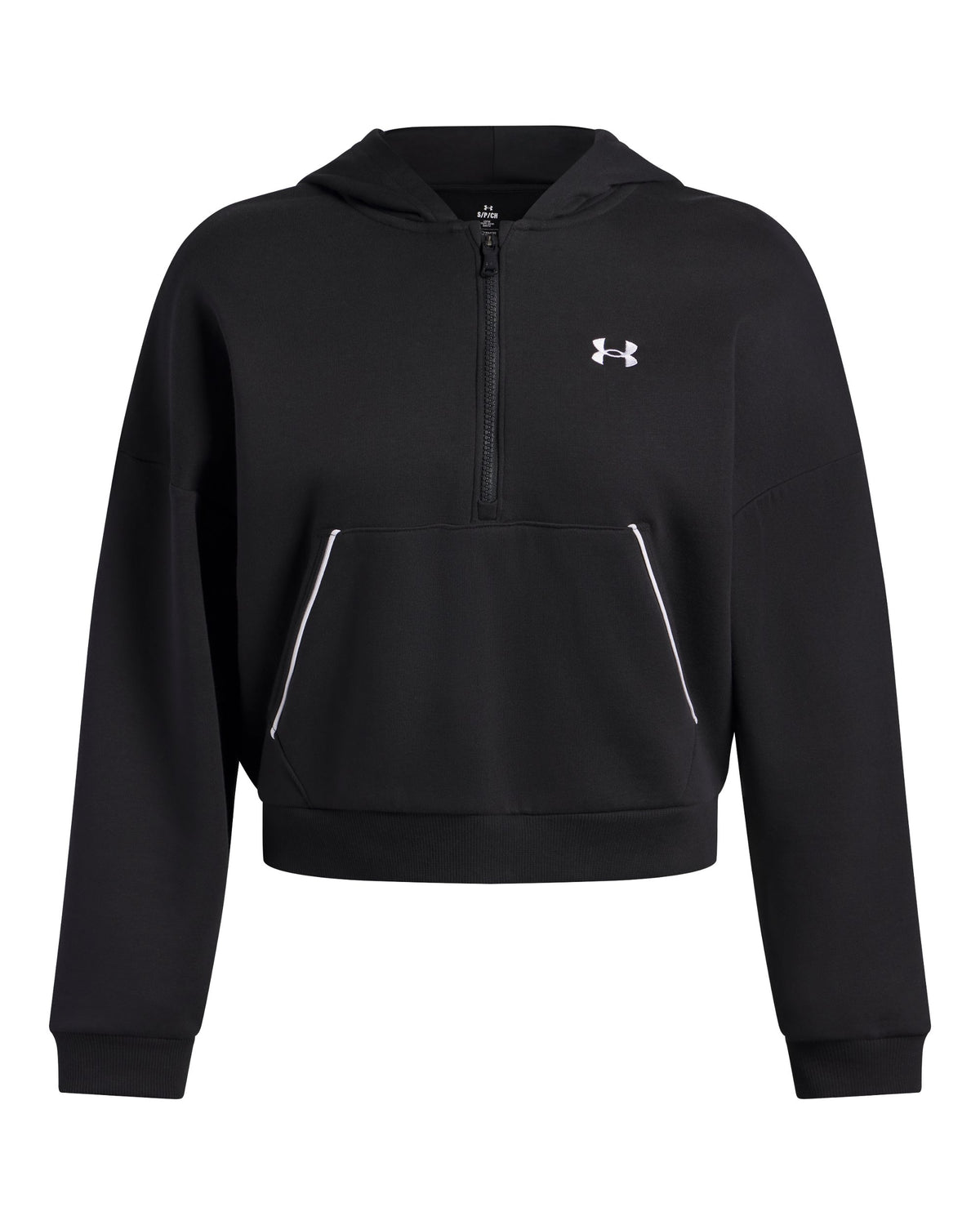 Rival Flc Piped HZ Hoodie - Black / White - 005