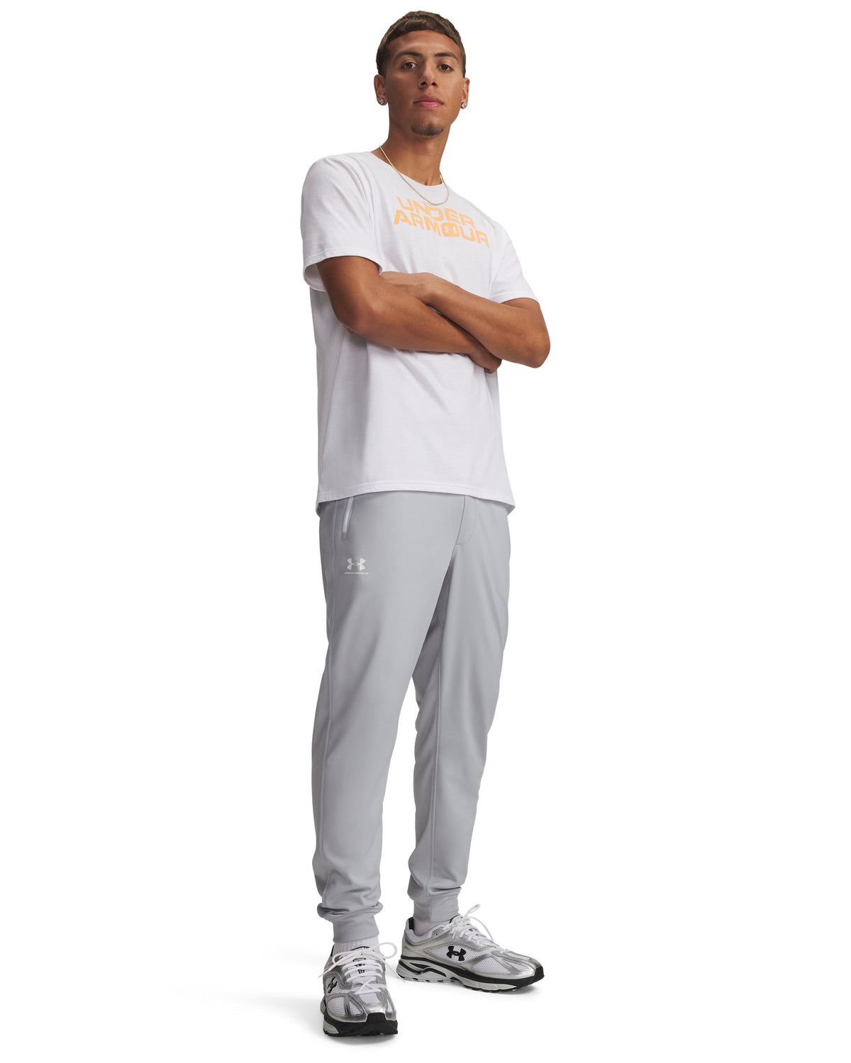SPORTSTYLE TRICOT JOGGER - אפור בהיר / לבן - 011