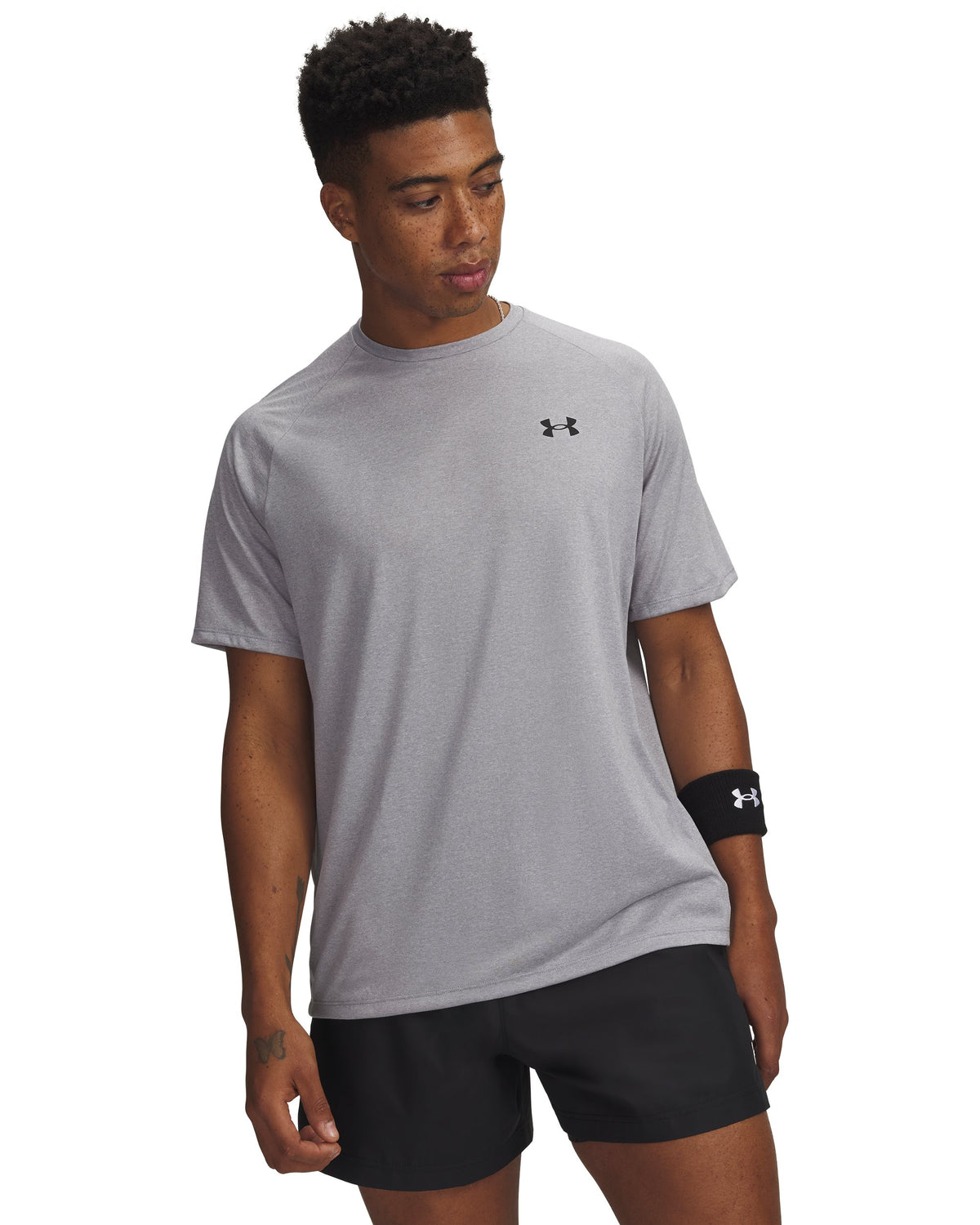 UA Tech 2.0 SS Tee - Steel Light Heather / Black - 036