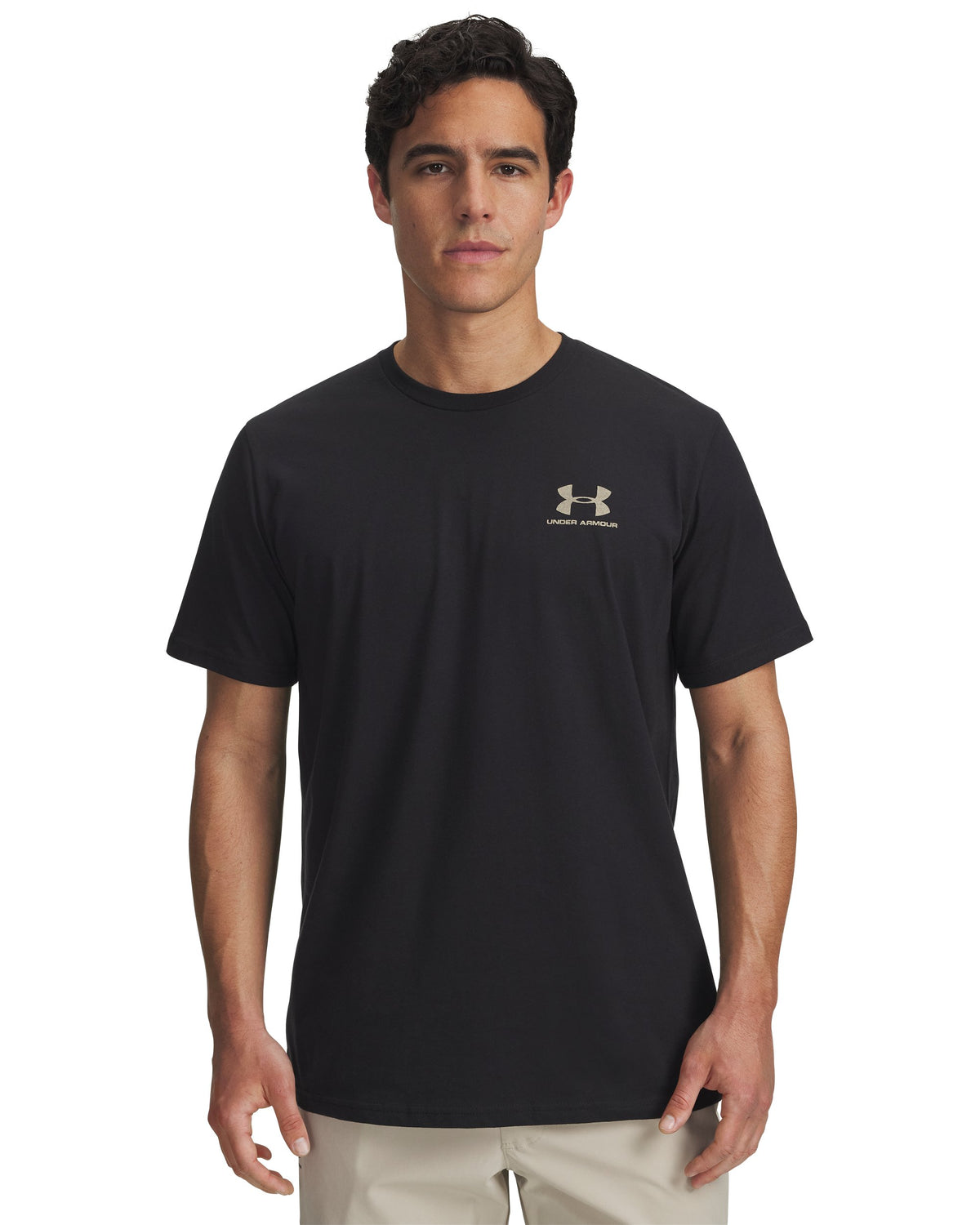 UA M SPORTSTYLE LC SS - Black / City Khaki - 003