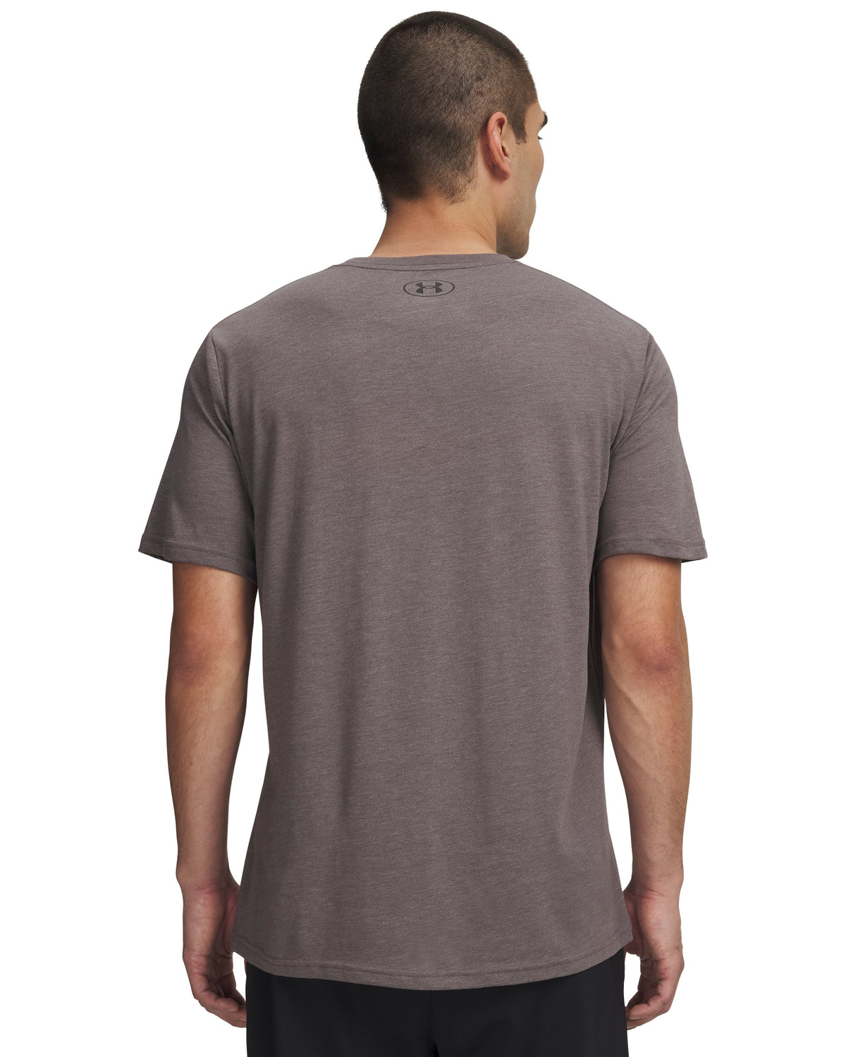 UA M SPORTSTYLE LC SS - Charcoal Medium Heather / Black - 019