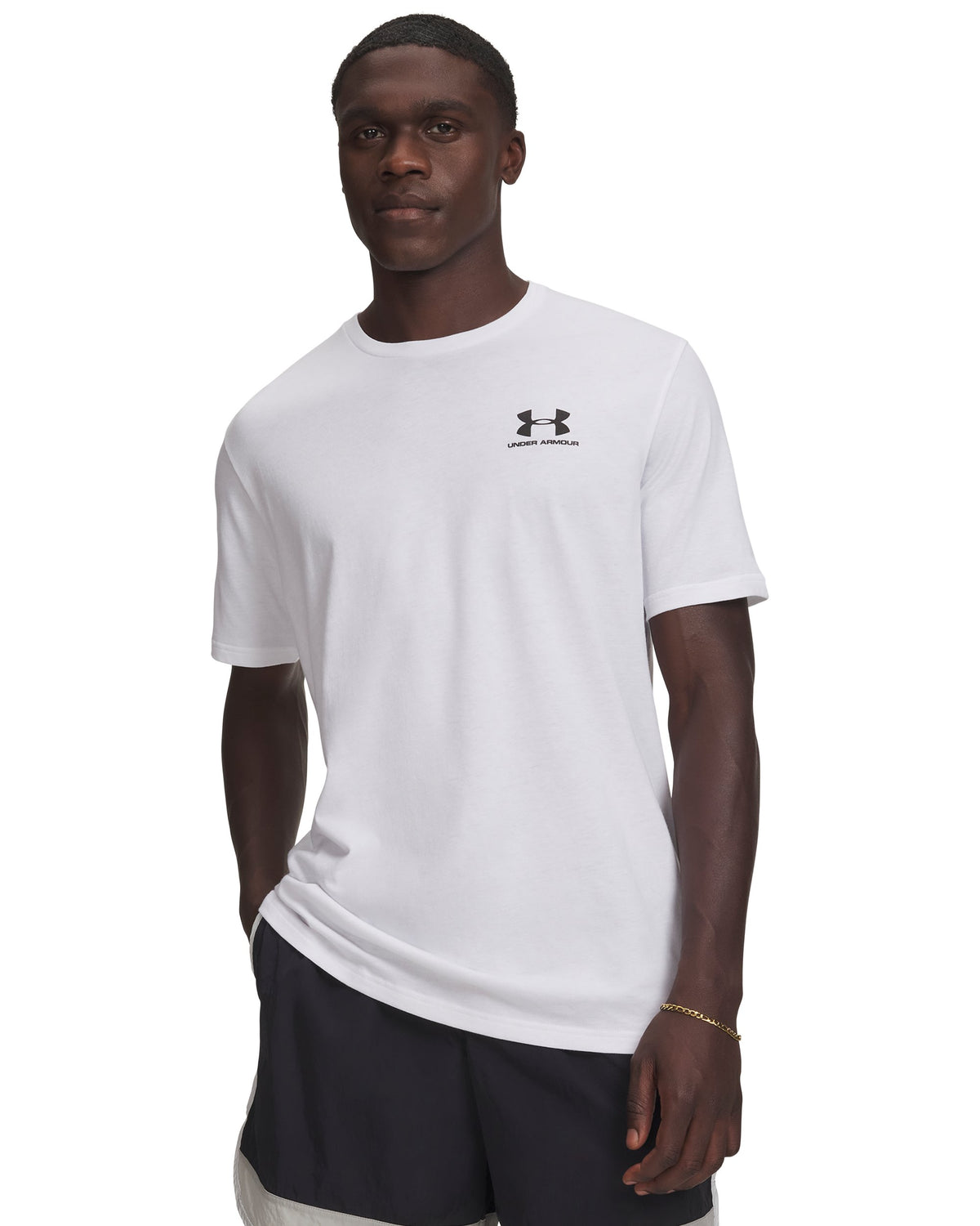 UA M SPORTSTYLE LC SS - White / Black - 100