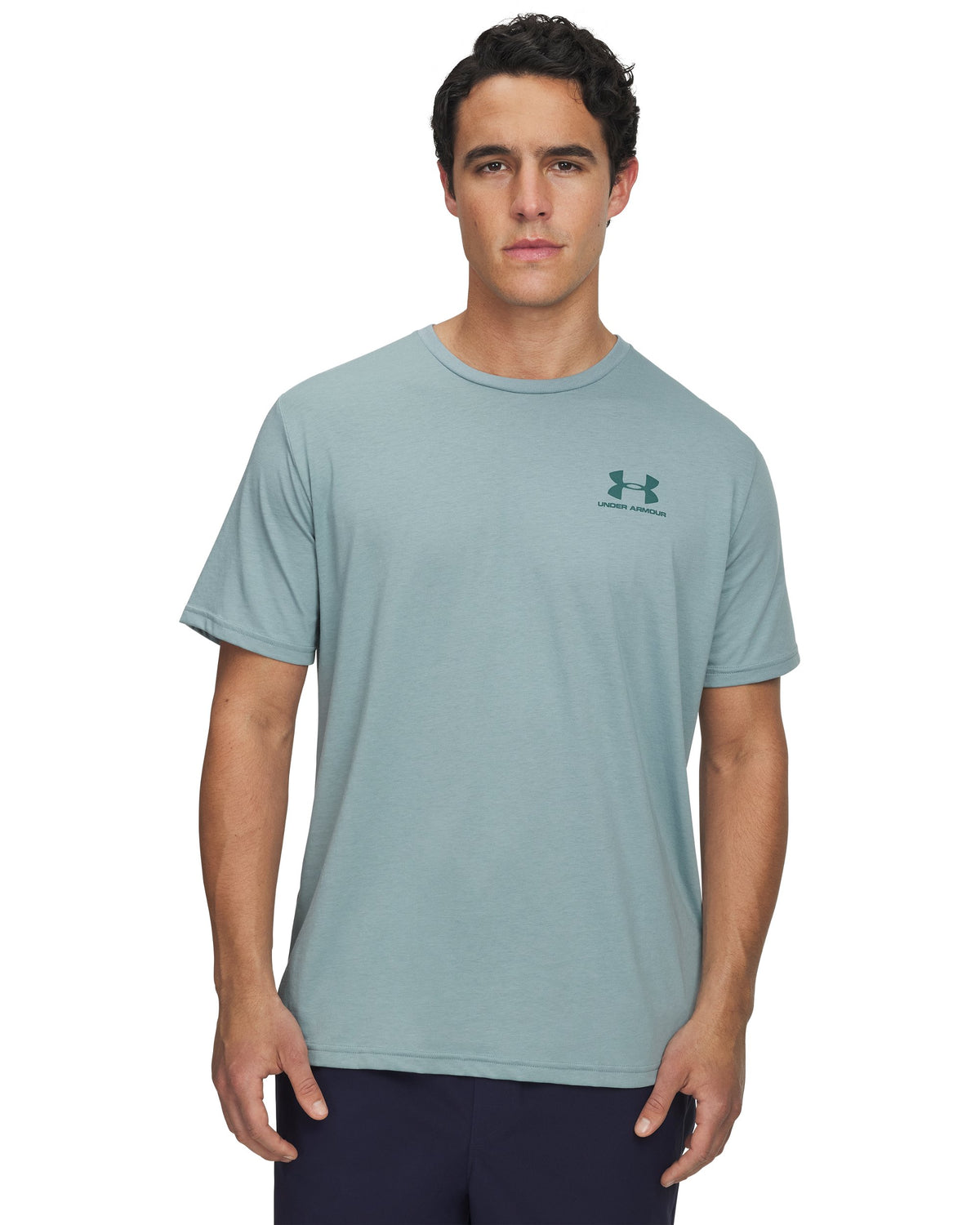 UA M SPORTSTYLE LC SS - Green / Jasper Blue - 323