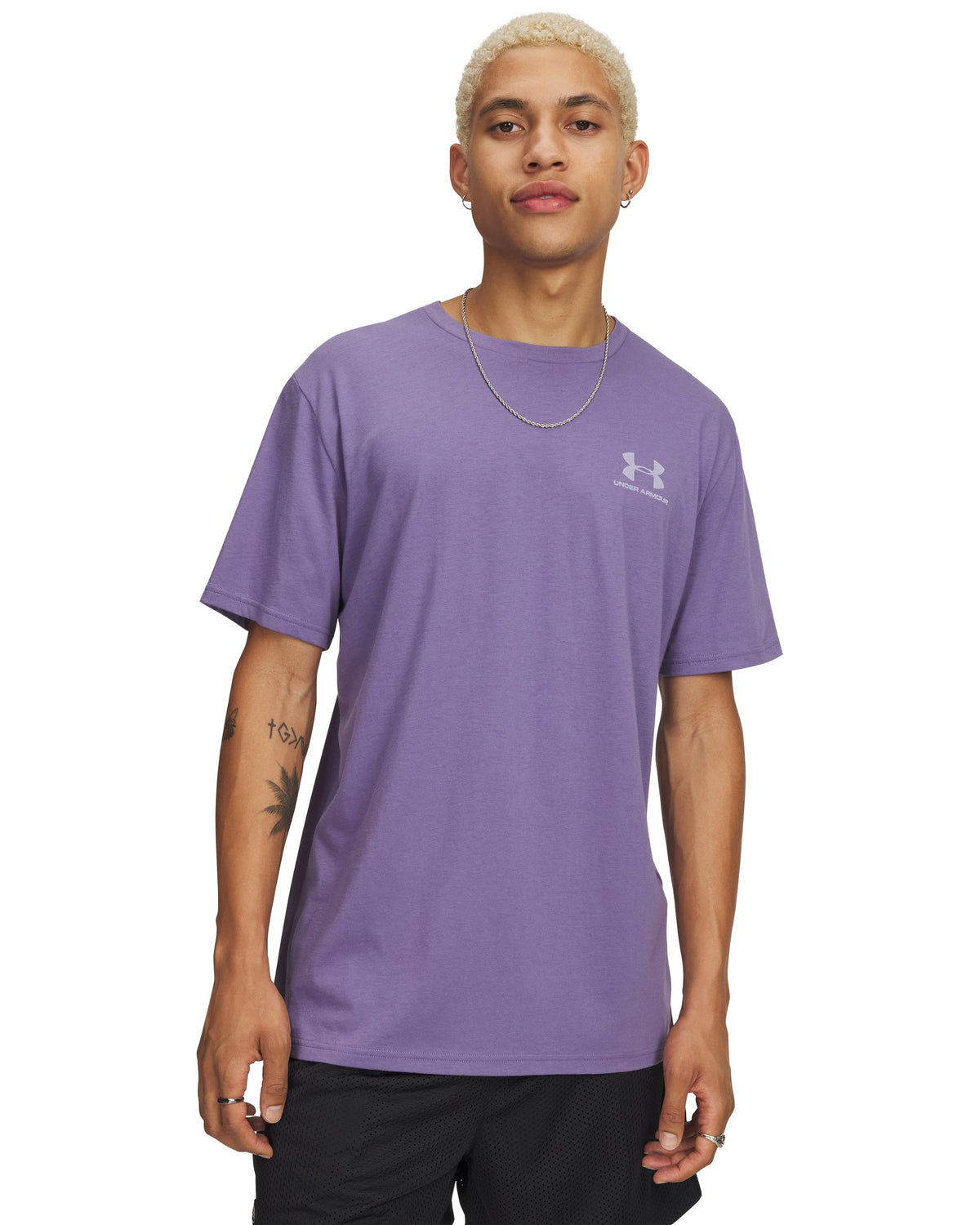 UA M SPORTSTYLE LC SS - סגול / לבן - 521