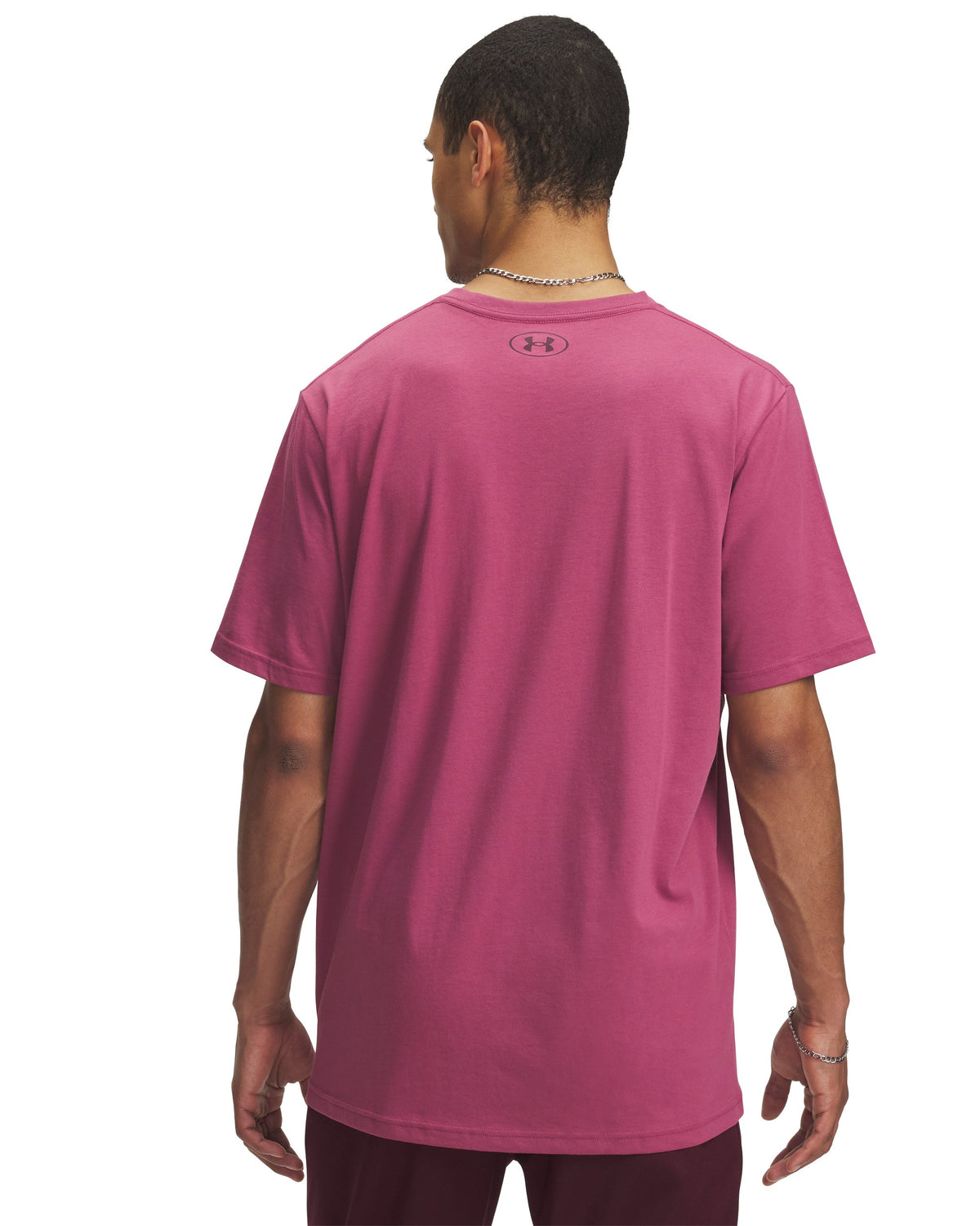 UA M SPORTSTYLE LC SS - Fuchsia Dusk / Dark Maroon - 659