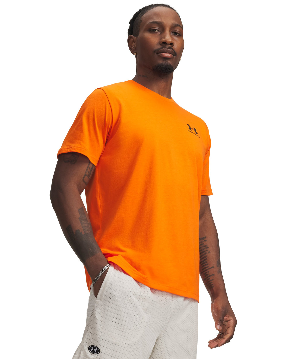 UA M SPORTSTYLE LC SS - Orange / Black - 808