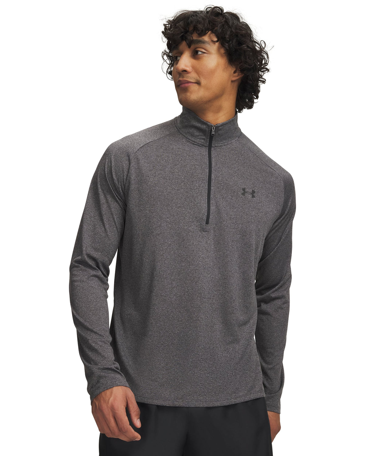 UA Tech 2.0 1/2 Zip - Carbon Heather / Black - 090