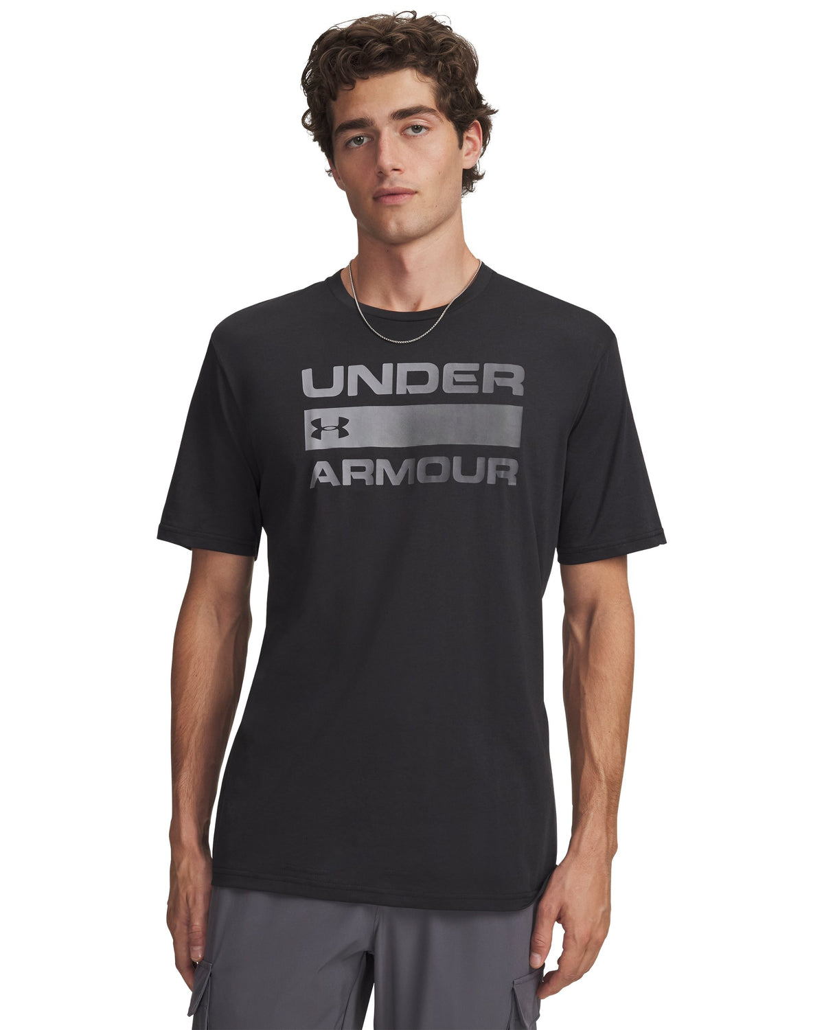 UA TEAM ISSUE WORDMARK SS - Black / Graphite - 001