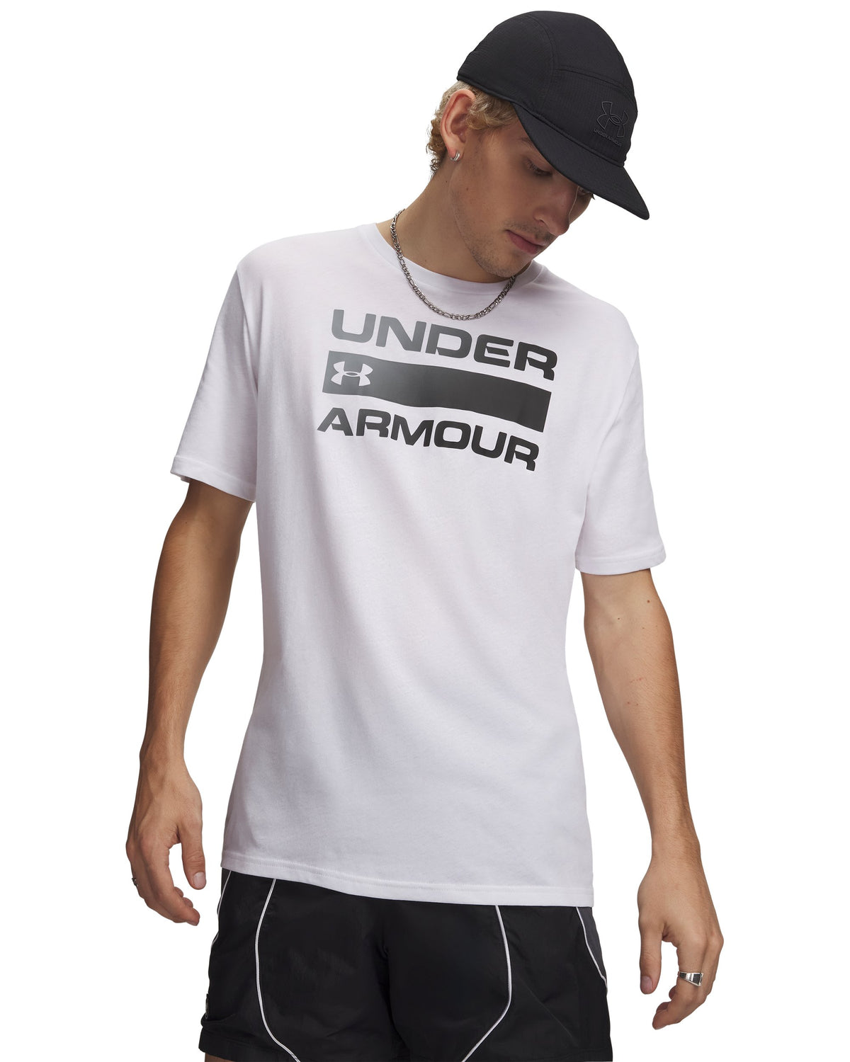 UA TEAM ISSUE WORDMARK SS - White / Elemental - 100