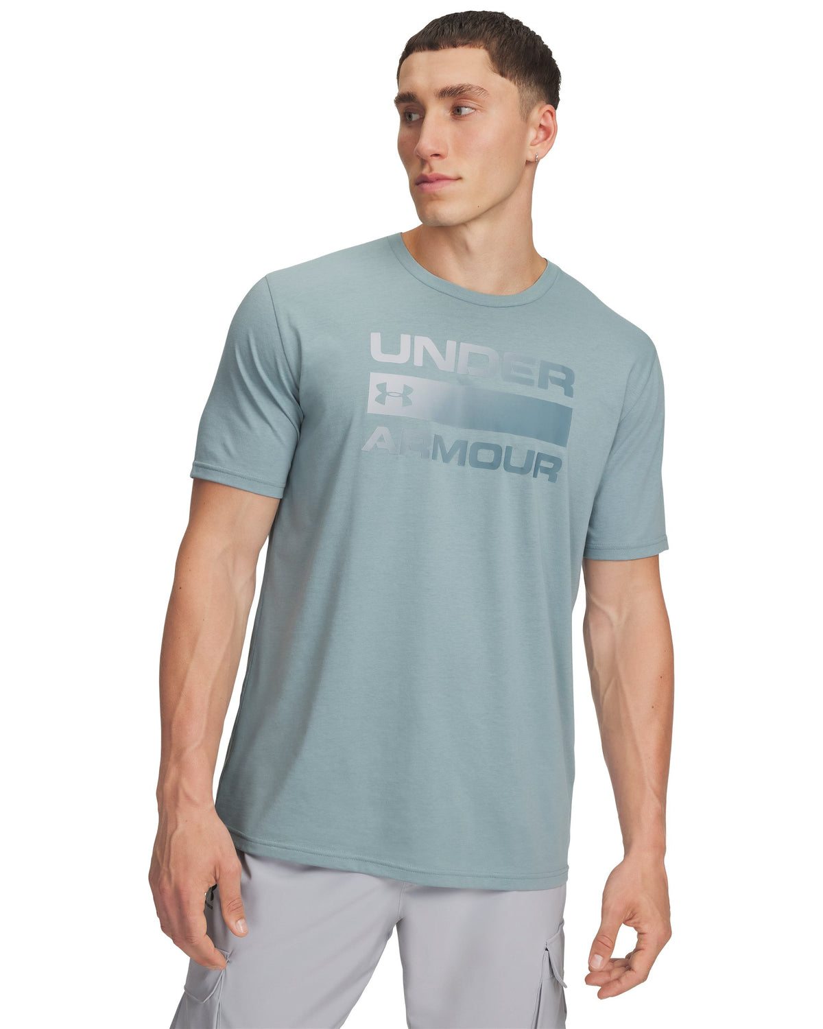 UA TEAM ISSUE WORDMARK SS - Green / Jasper Blue - 323