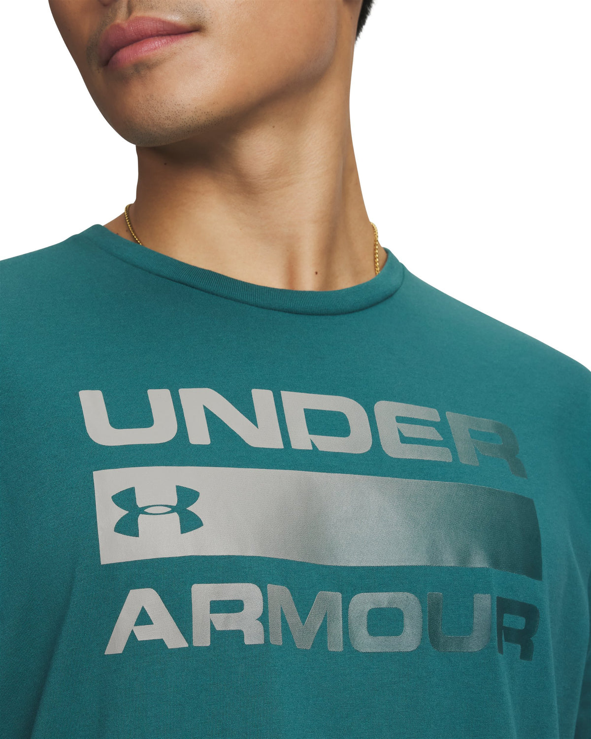 UA TEAM ISSUE WORDMARK SS - ירוק / ירוק - 338