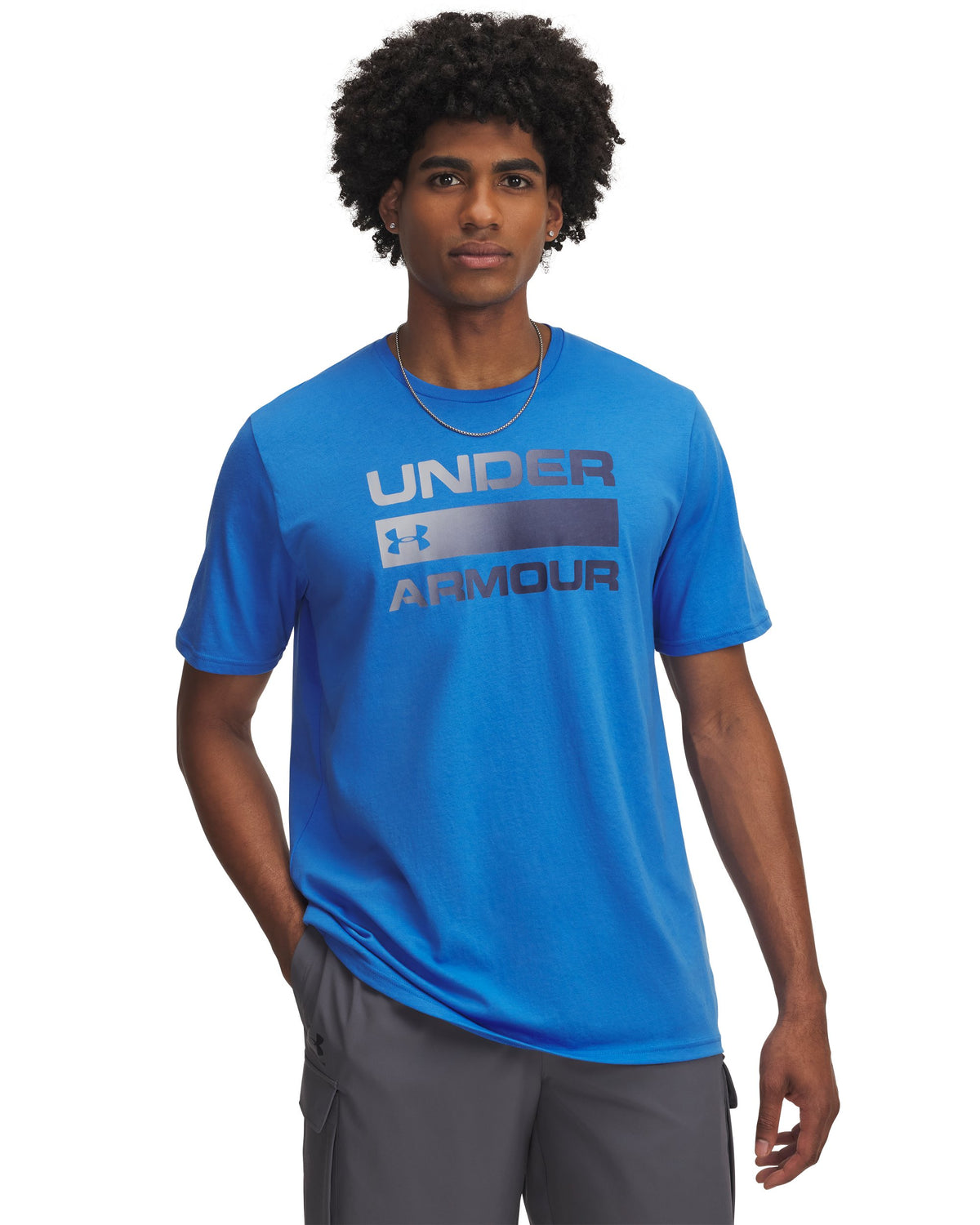UA TEAM ISSUE WORDMARK SS - Blue / Washed Navy - 402