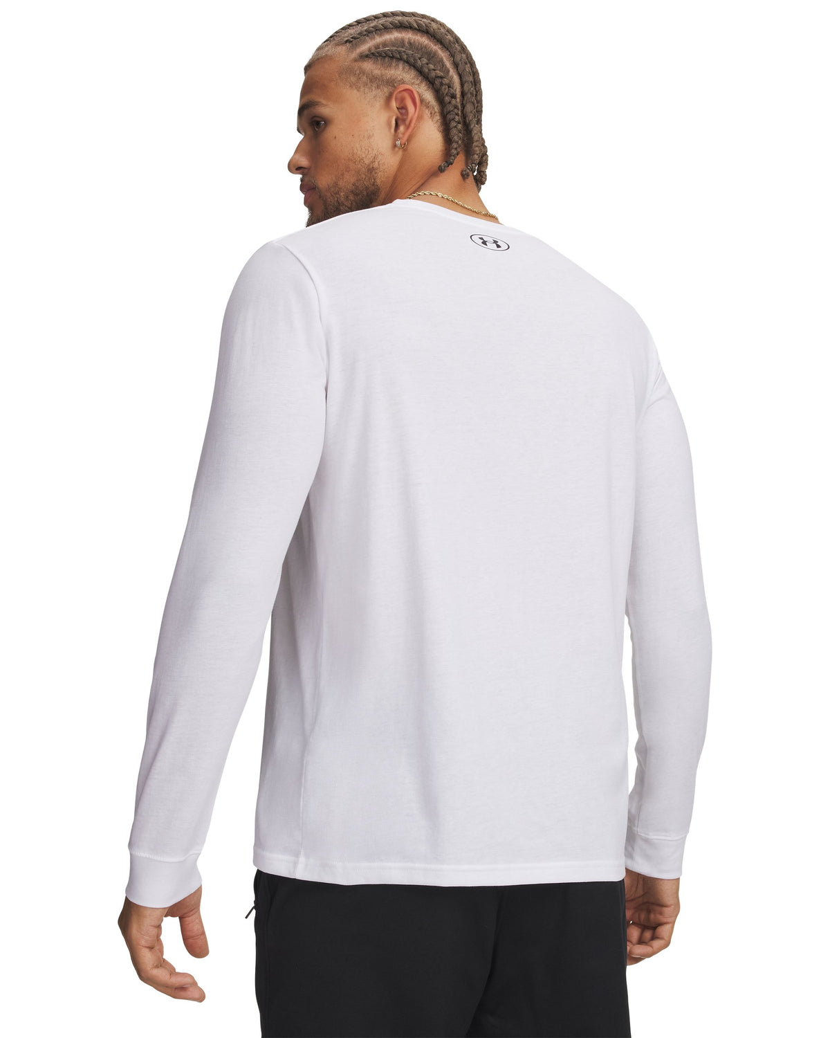 UA SPORTSTYLE LEFT CHEST LS - White / Black - 100