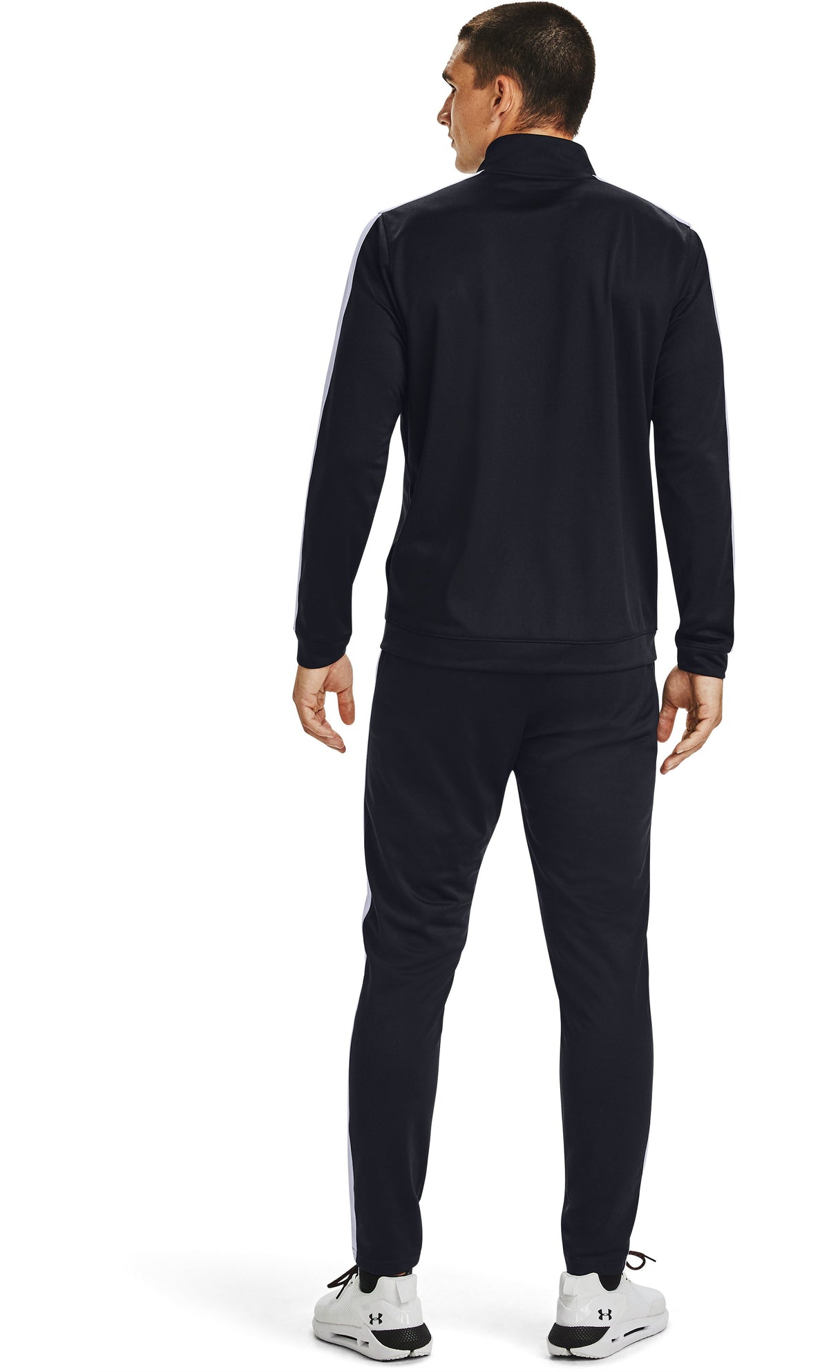 UA Rival Knit Track Suit - Black / White - 001