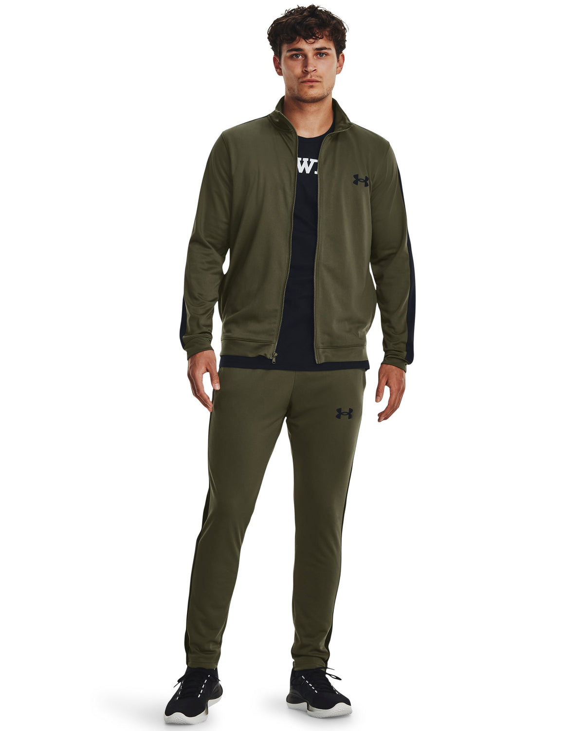 UA Rival Knit Track Suit - Marine OD Green / Black / Black - 390