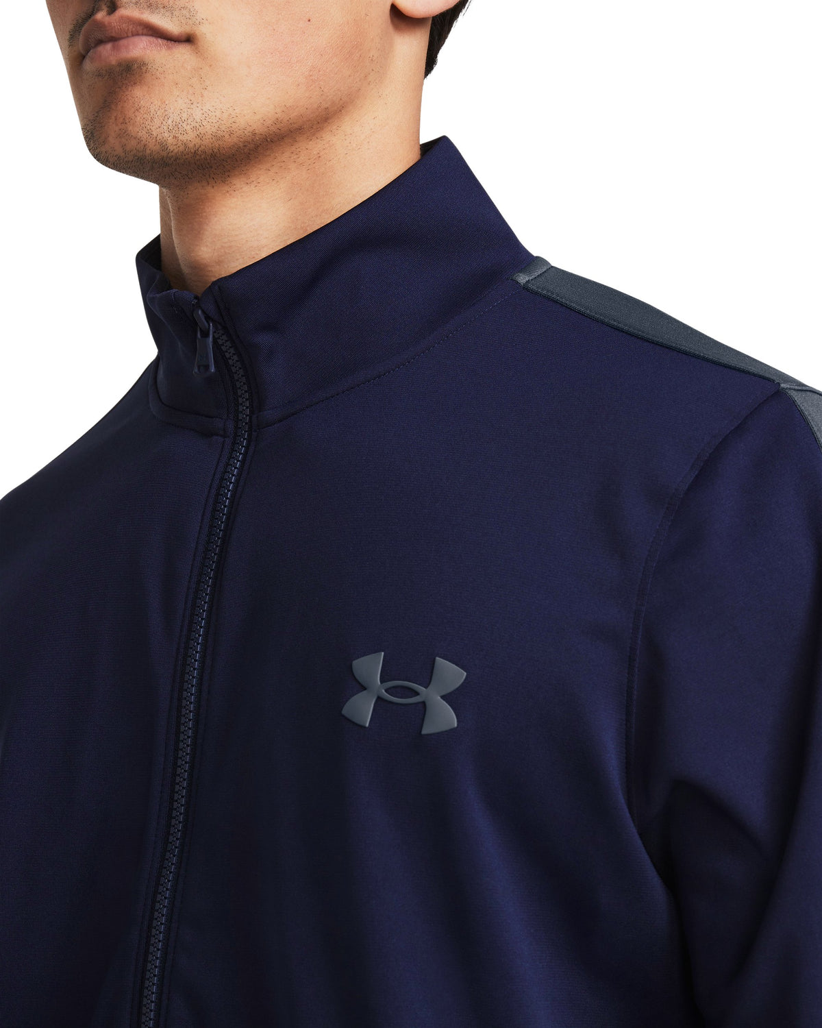 UA Rival Knit Track Suit - Midnight Navy / Downpour Gray / Downpour Gray - 410