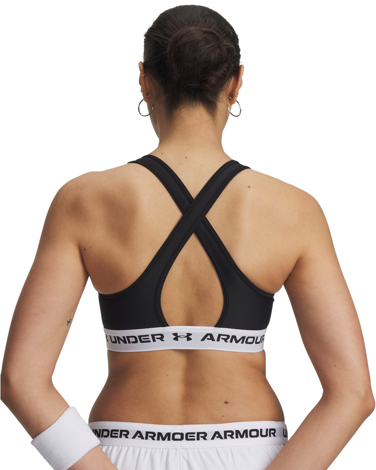 Crossback Mid Bra - שחור / לבן / שחור - 007