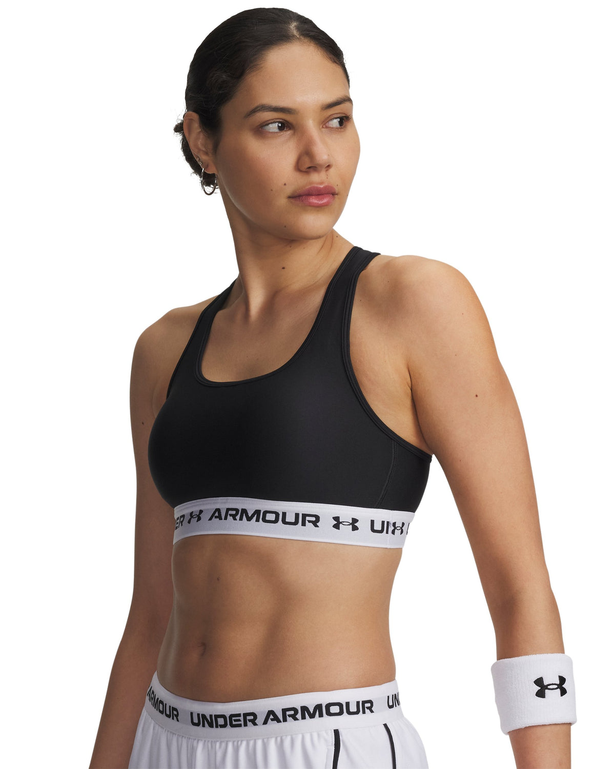 Crossback Mid Bra - שחור / לבן / שחור - 007