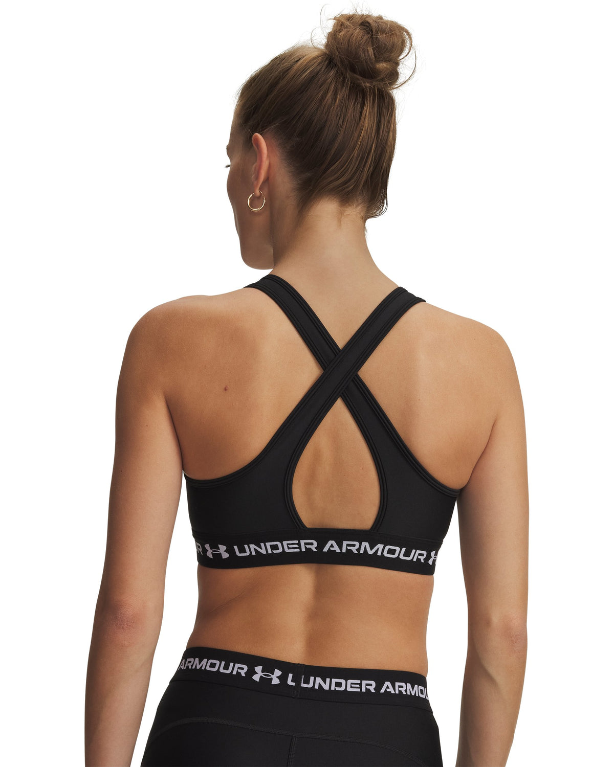 Crossback Mid Bra - Ultimate Black / White - 011