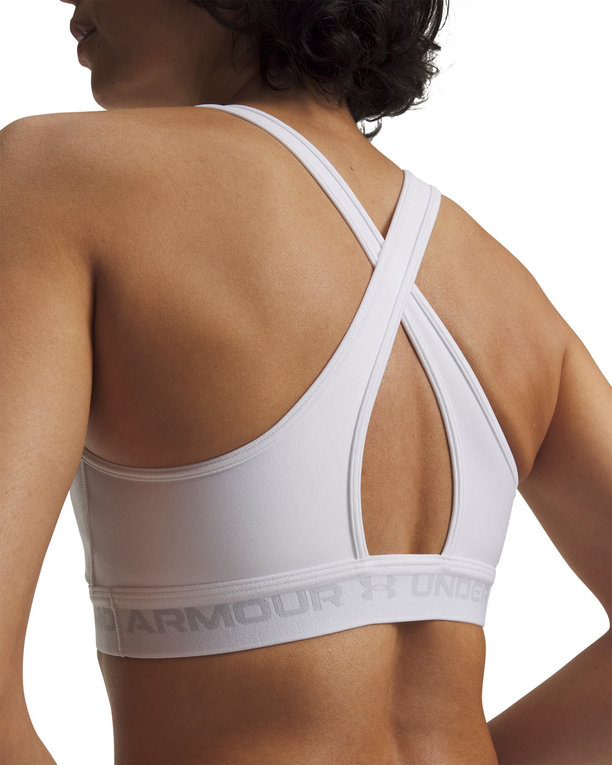 Crossback Mid Bra - White / Halo Gray - 100