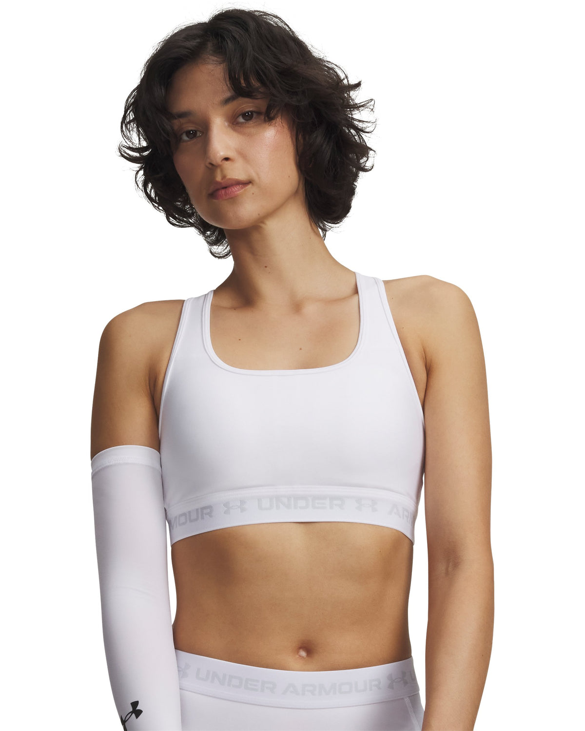 Crossback Mid Bra - White / Halo Gray - 100