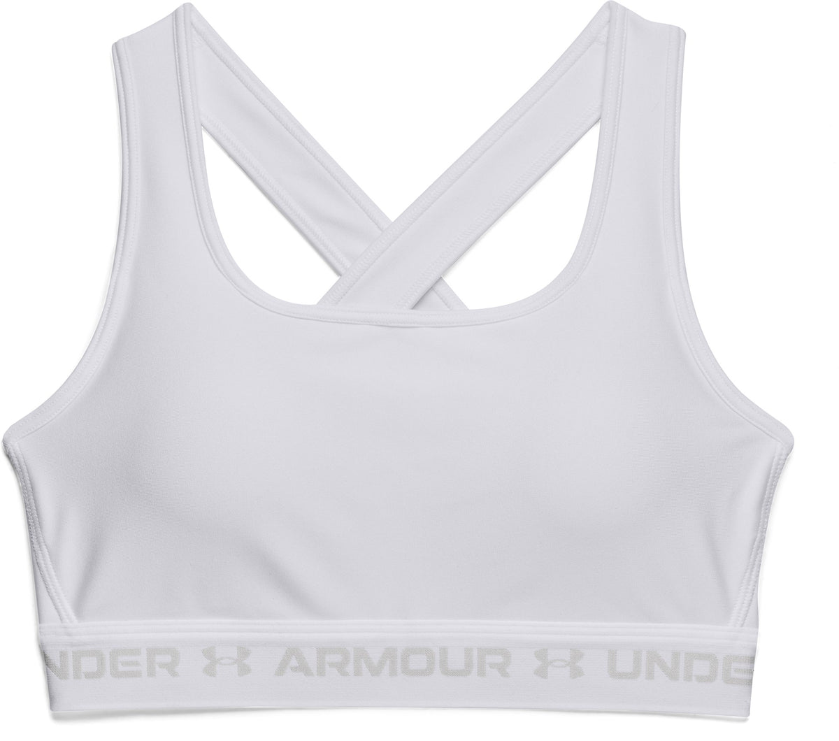Crossback Mid Bra - White / Halo Gray - 100