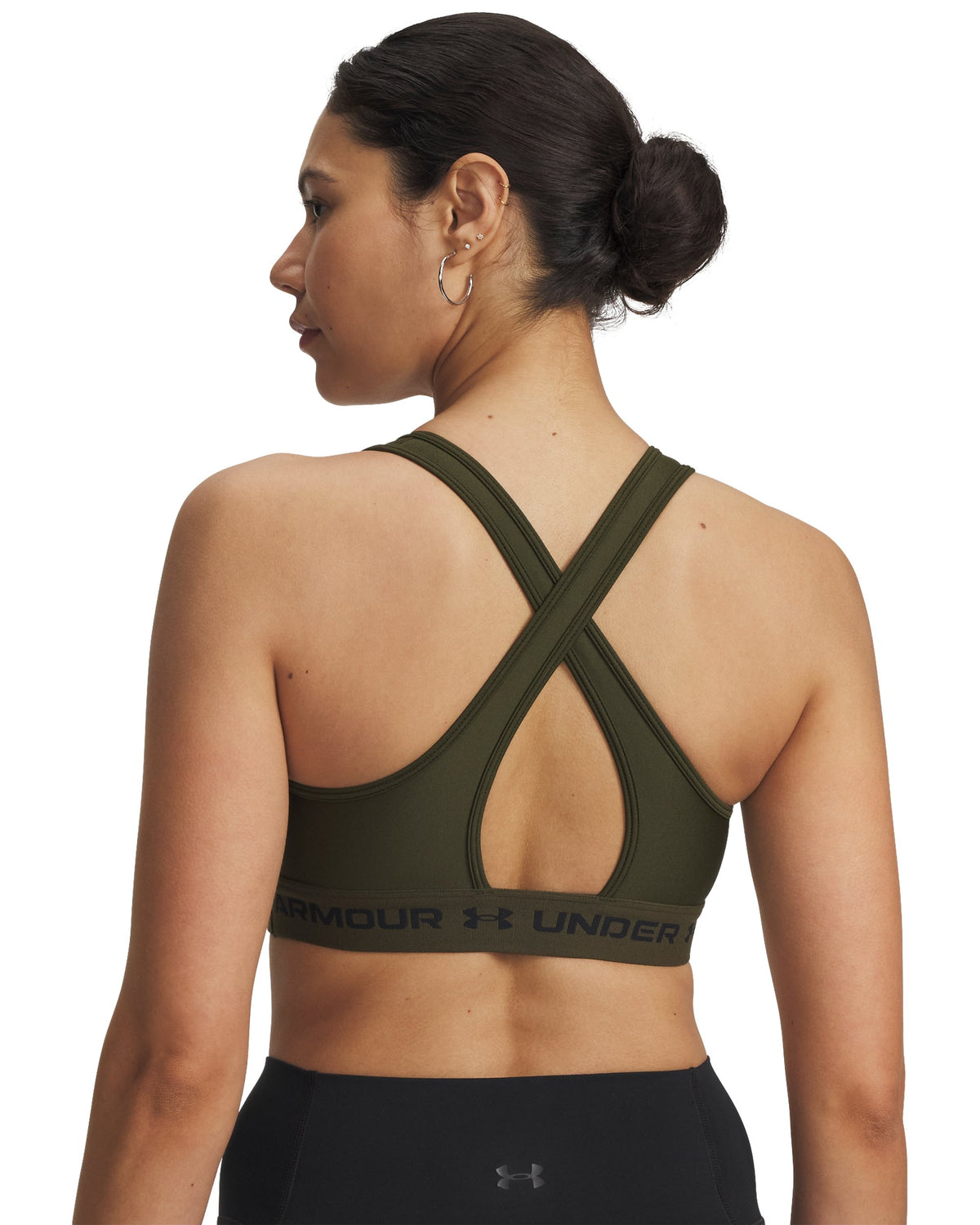 Crossback Mid Bra - Green / Black - 308