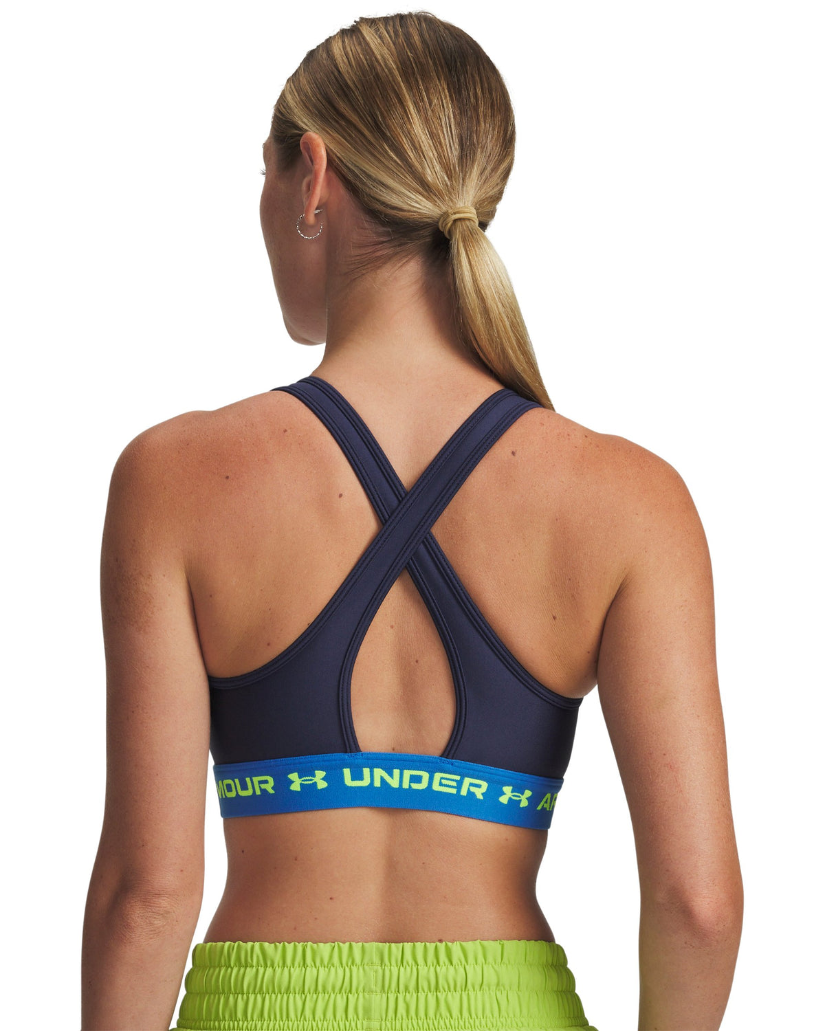 Crossback Mid Bra - Blue / High Vis Yellow - 403