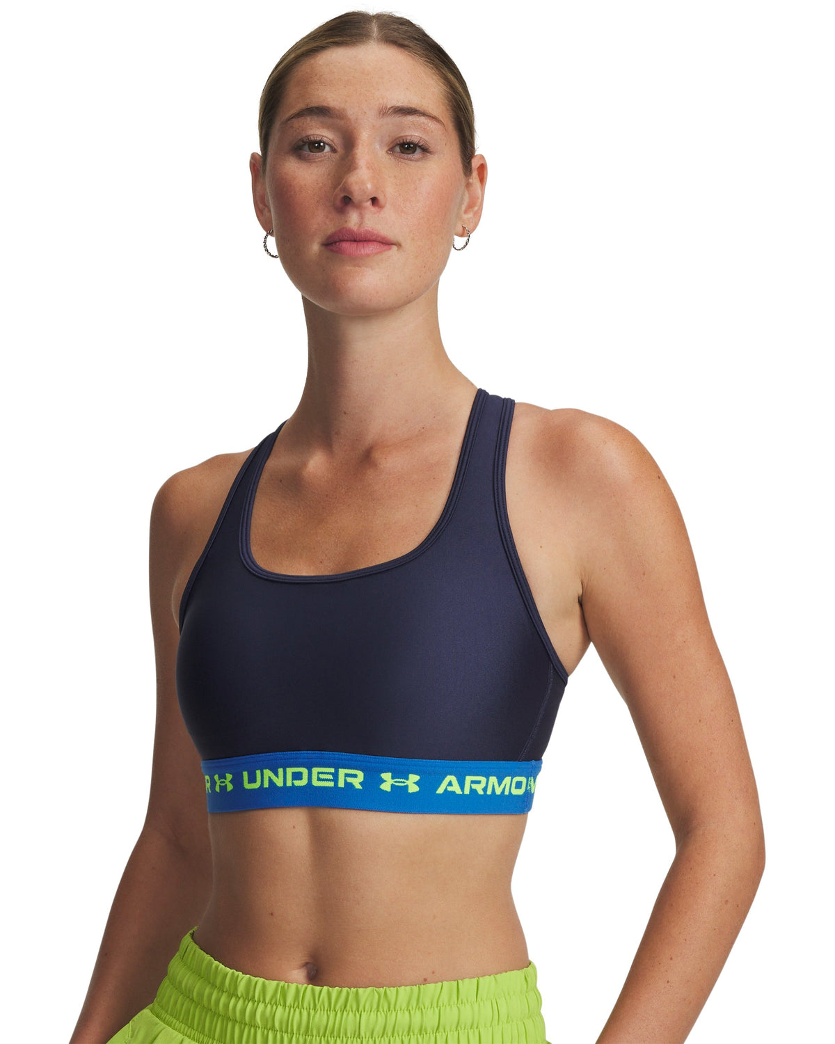 Crossback Mid Bra - Blue / High Vis Yellow - 403