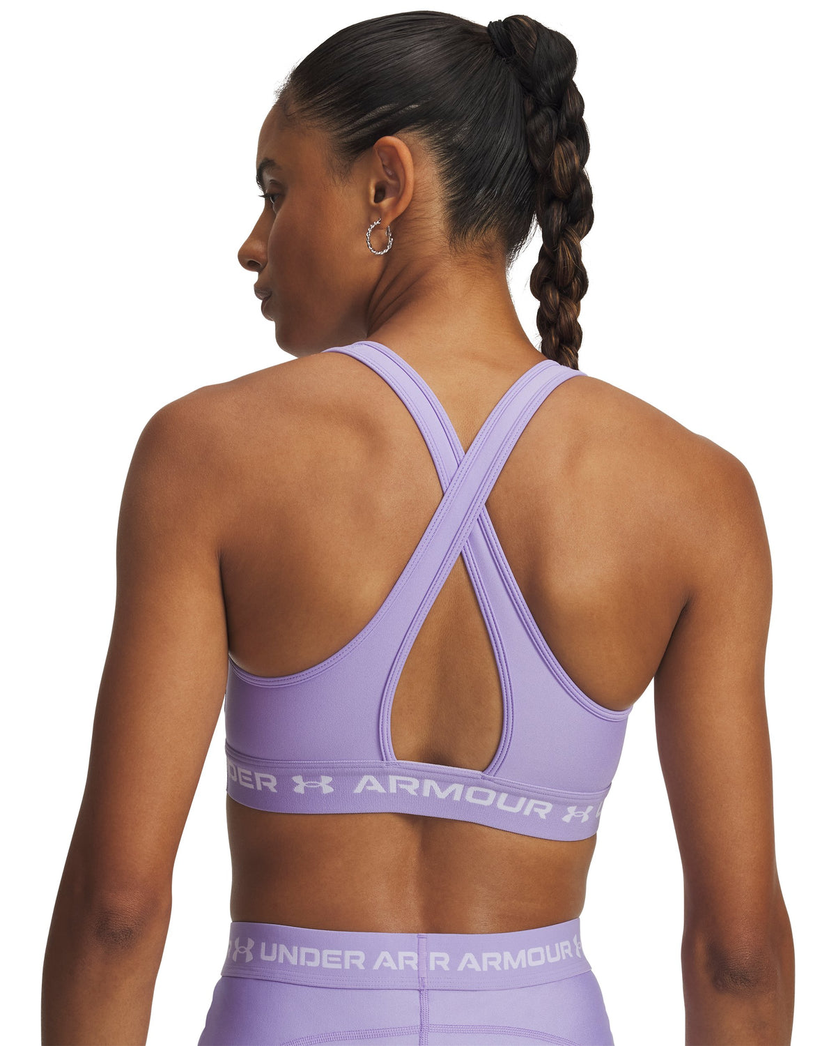 Crossback Mid Bra - Purple / White - 538
