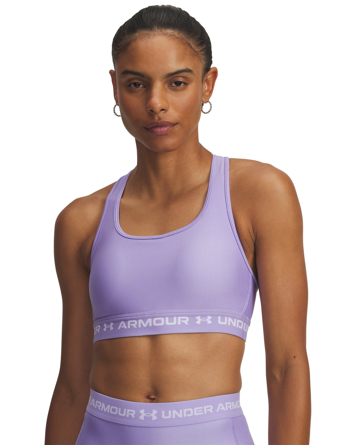 Crossback Mid Bra - Purple / White - 538