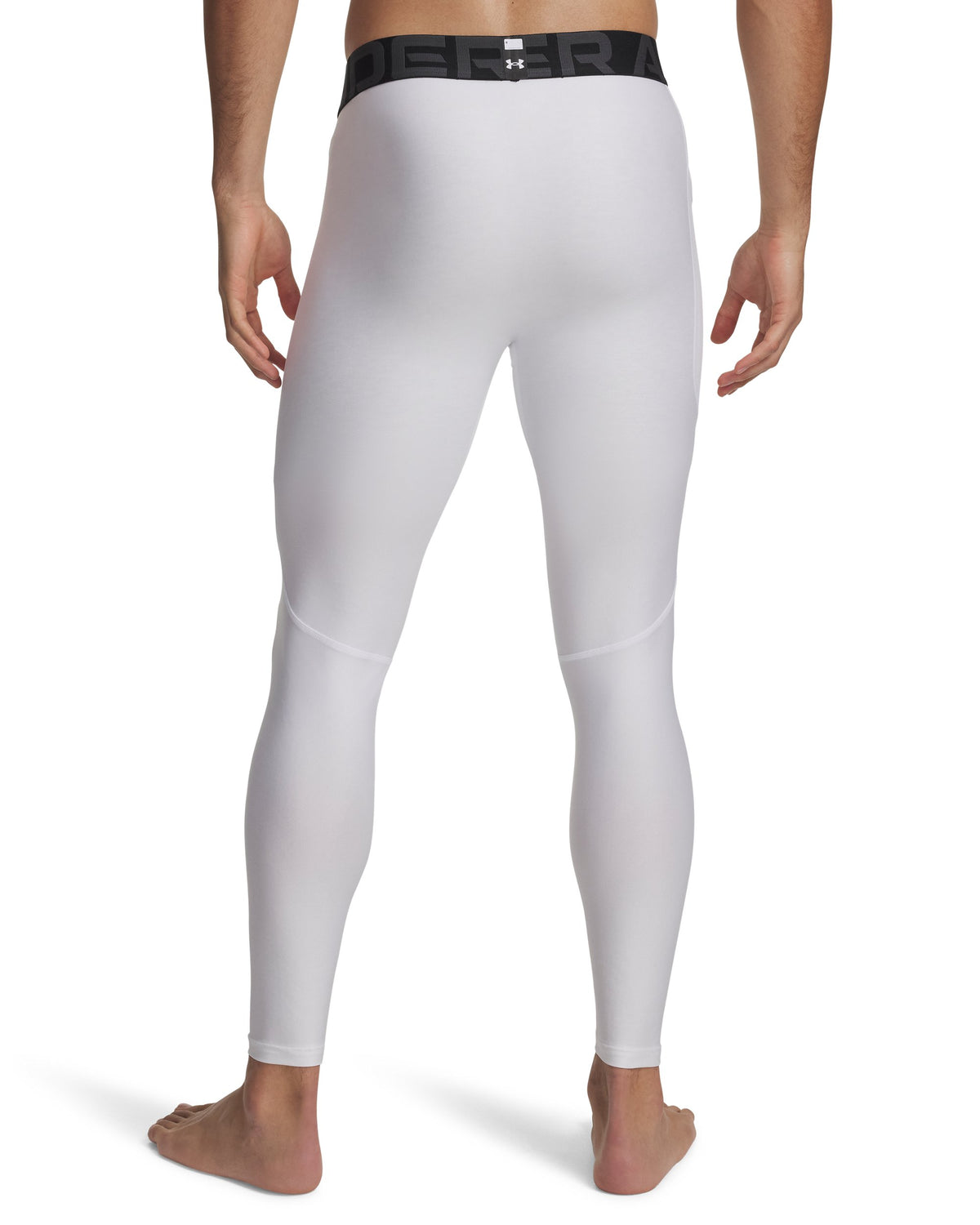UA HG Armour Leggings - White / Black - 100