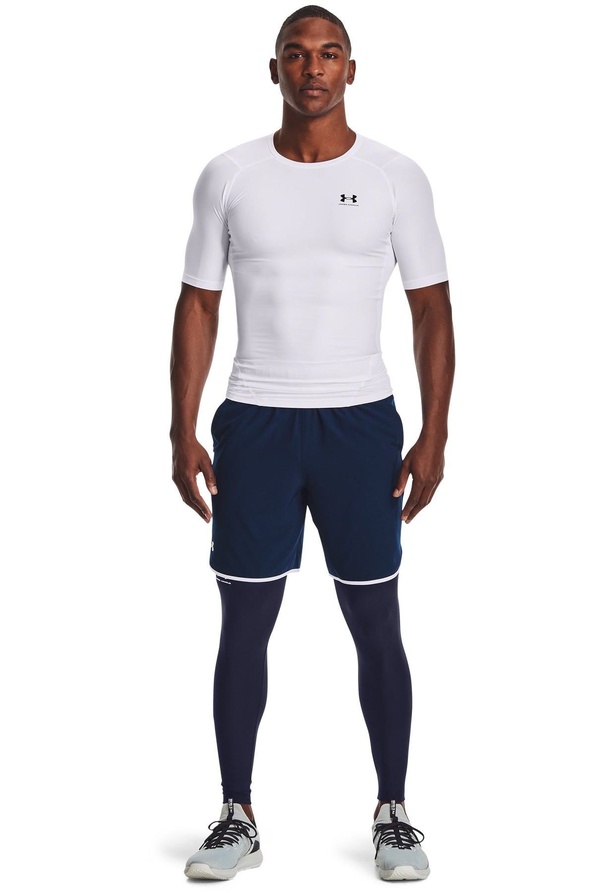 HEATGEAR Leggings - Midnight Navy / White - 410
