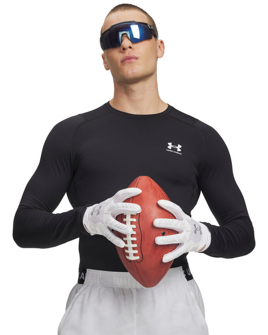 UA CG Armour Fitted Crew - Black / White - 001