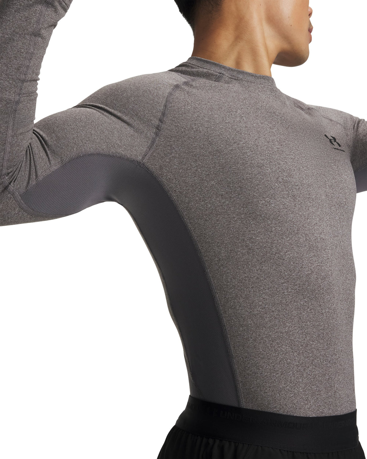 UA CG Armour Crew - Charcoal Light Heather / Black - 020