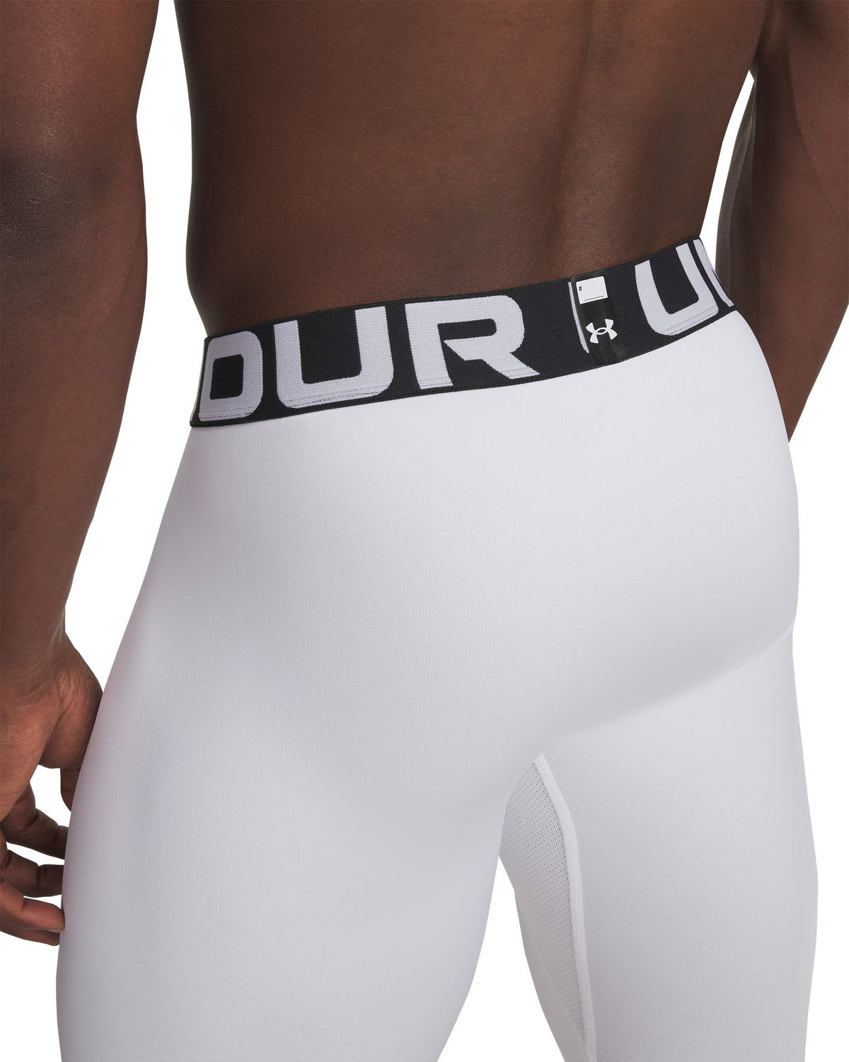 UA CG Armour Leggings - White / Black - 100