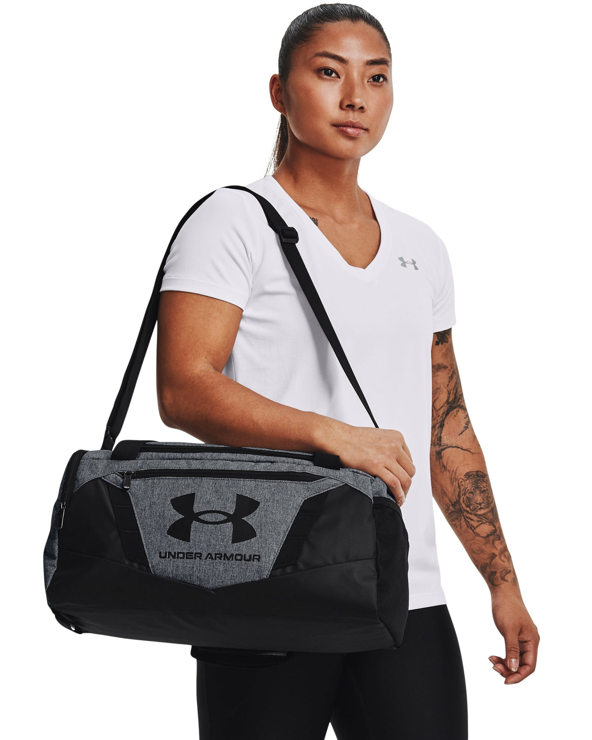 UA Undeniable 5.0 Duffle XS - אפור פחם / שחור / שחור - 012