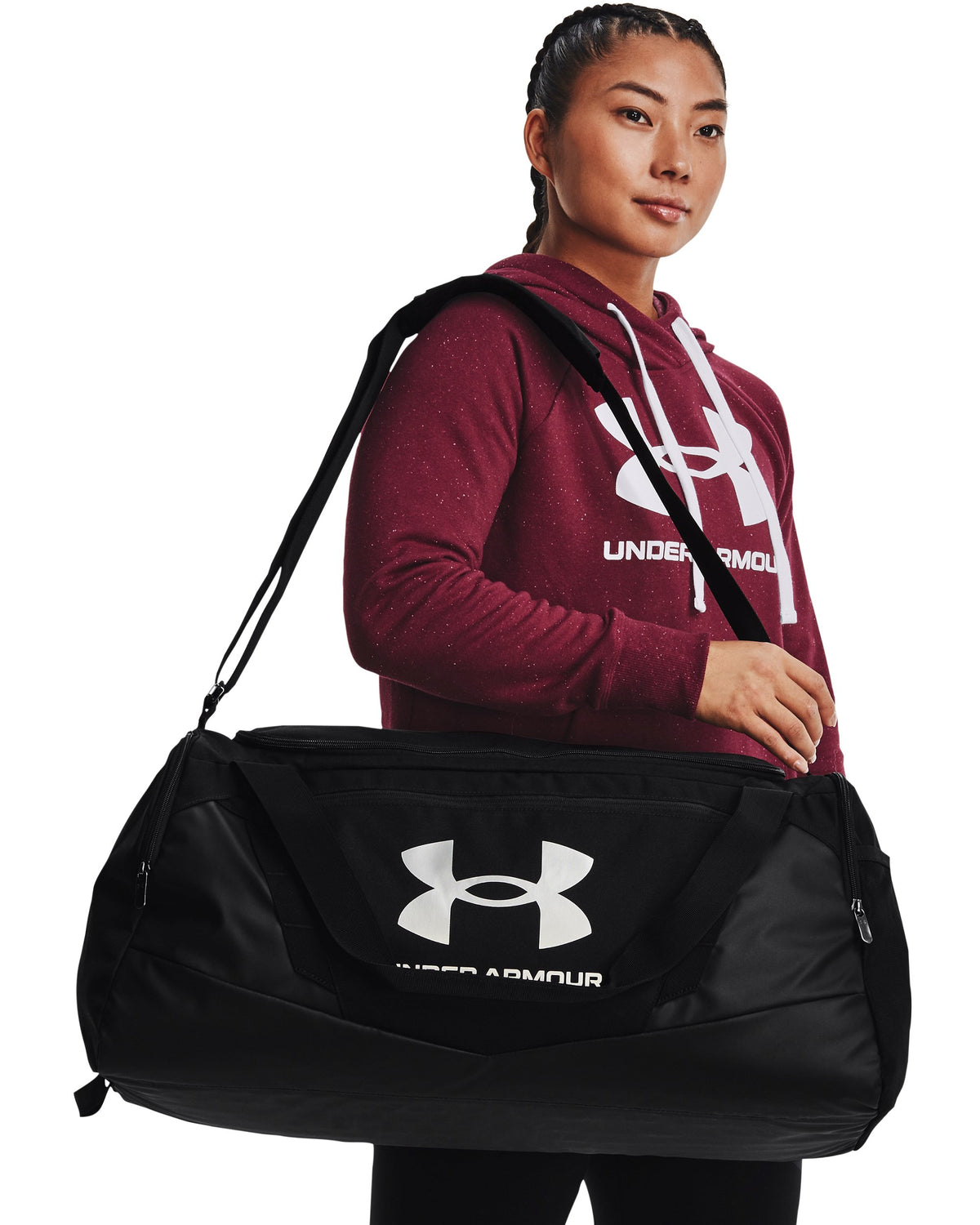 UA Undeniable 5.0 Duffle MD - Black / Black / Metallic Silver - 001