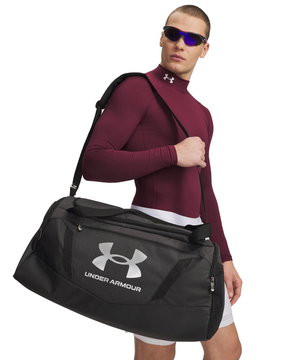 UA Undeniable 5.0 Duffle MD - שחור מלאנז' / שחור / כסף - 011