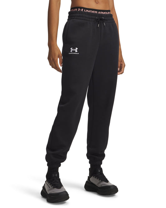UA Icon Fleece - שחור / לבן - 001