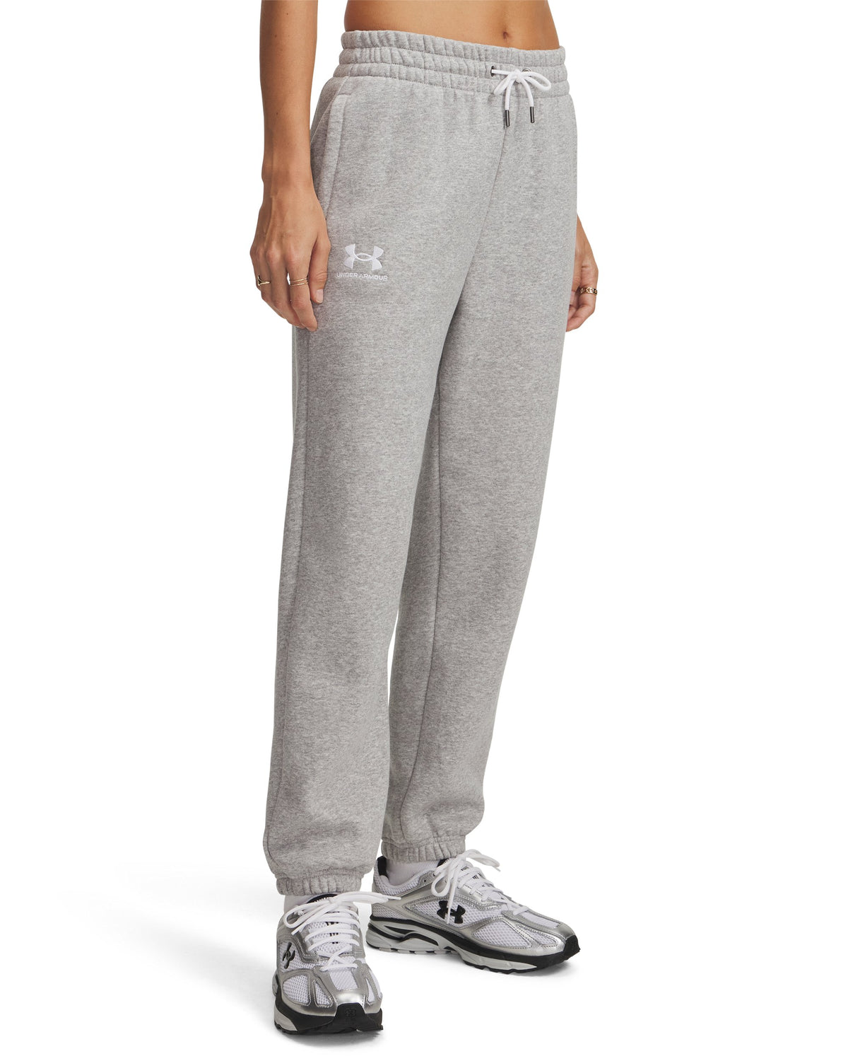 UA Icon Fleece - אפור בהיר / לבן - 011