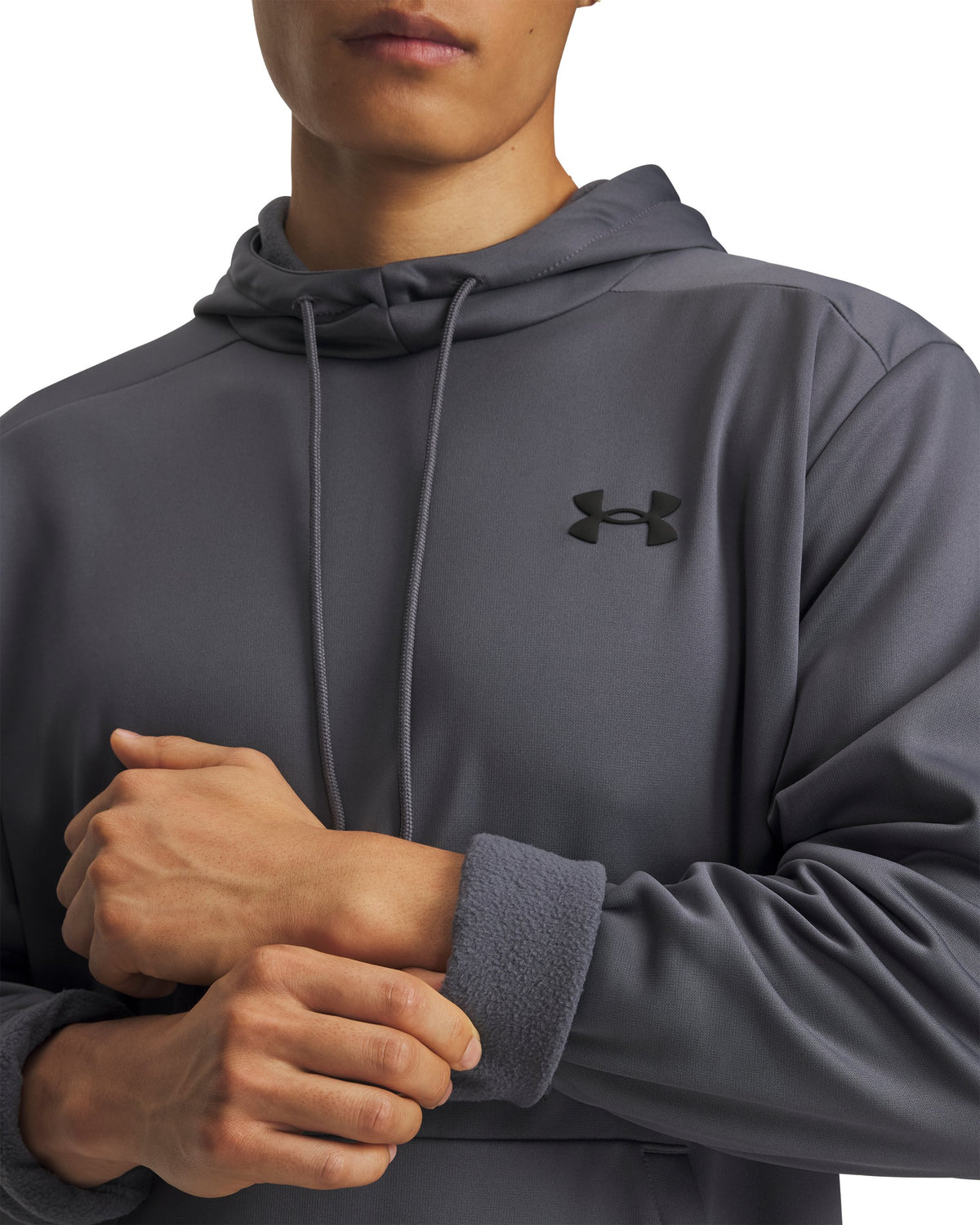 UA Armour Fleece Hoodie - Castlerock / Black - 025