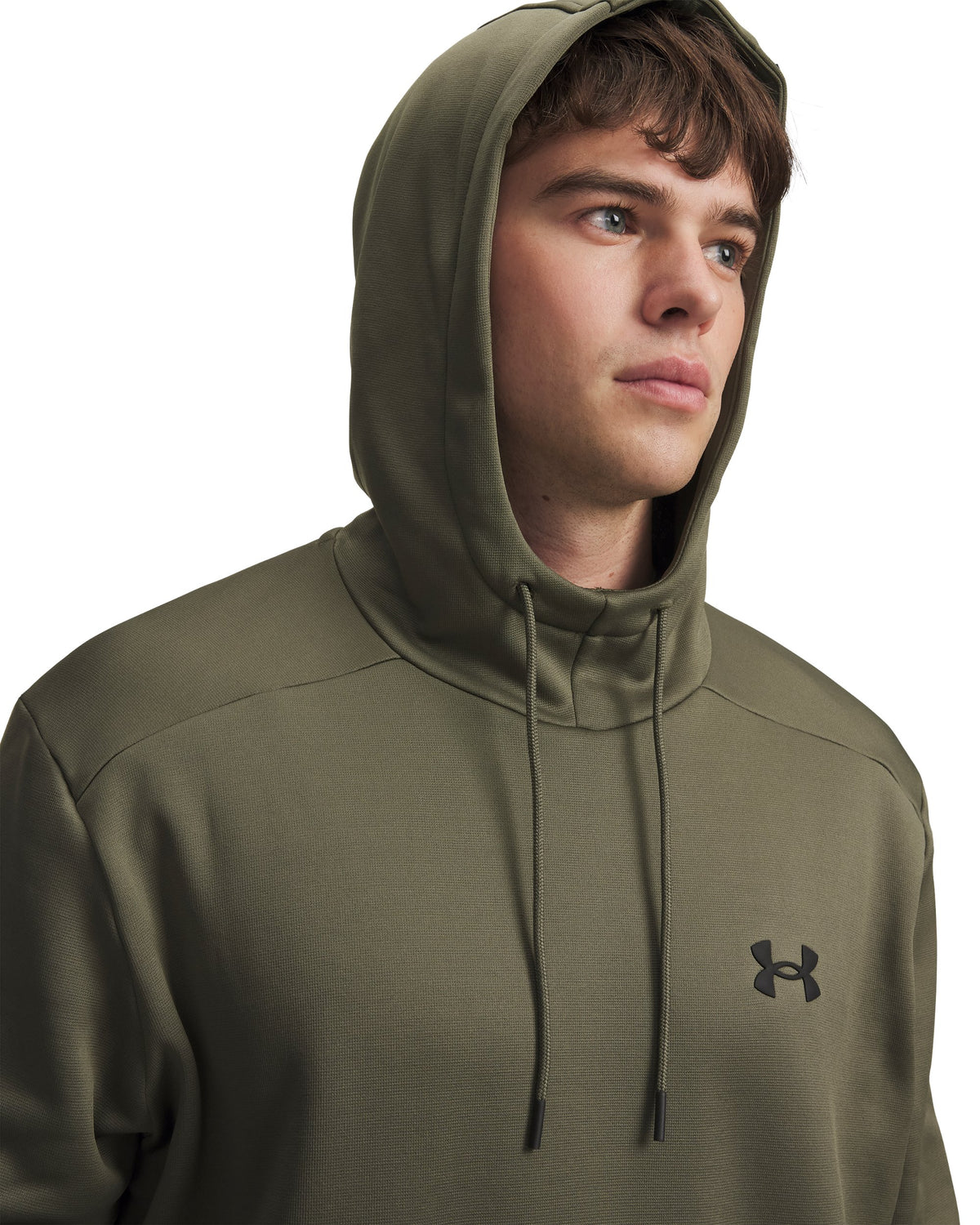 UA Armour Fleece Hoodie - Marine OD Green / Black - 390