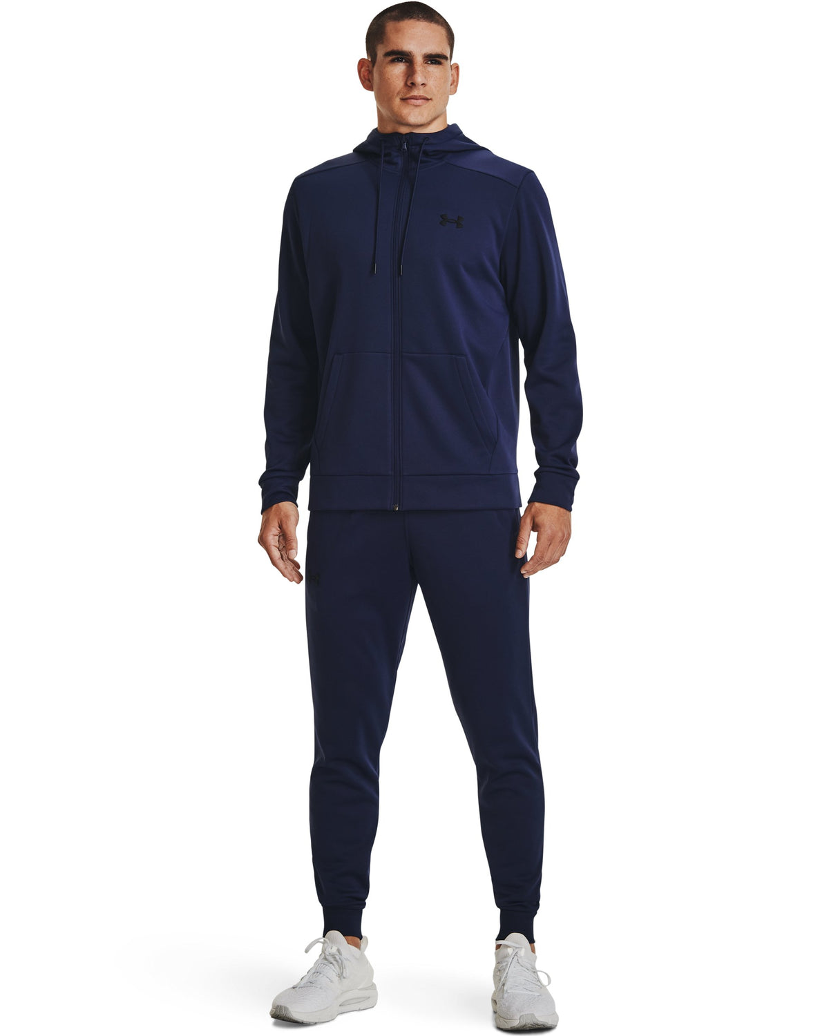 UA Armour Fleece FZ Hoodie - Blue / Black - 410