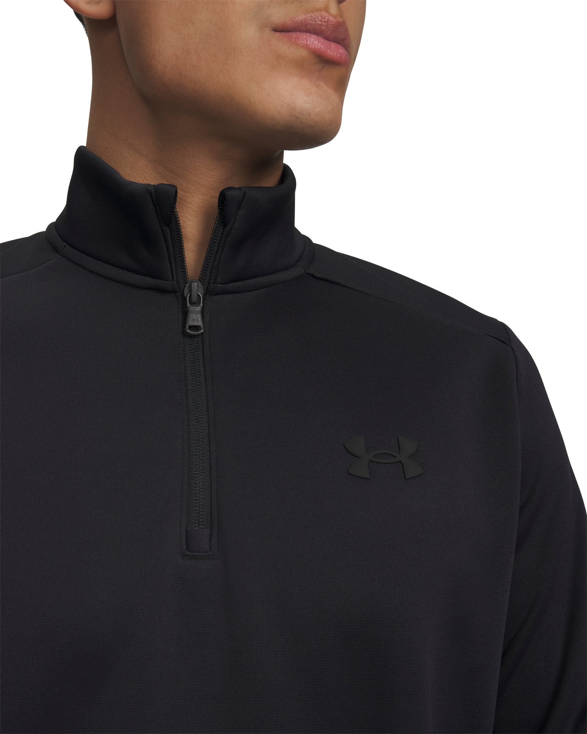 UA Armour Fleece 1/4 Zip - Black / Black - 001