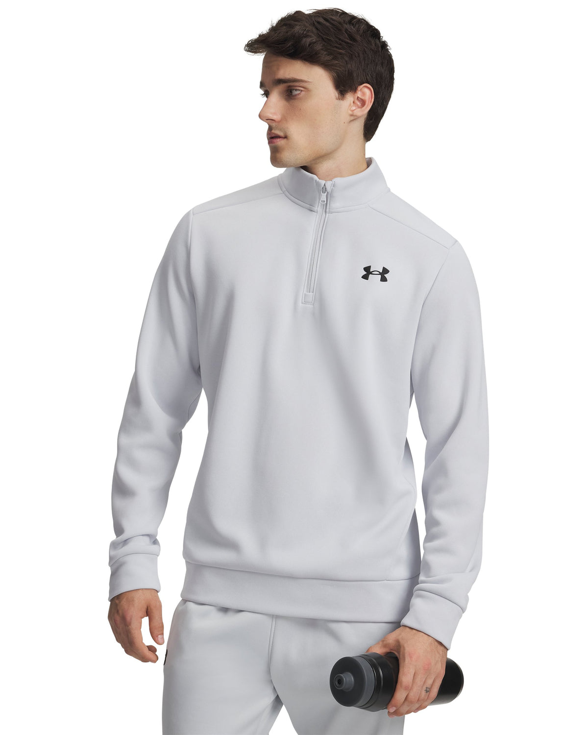 UA Armour Fleece 1/4 Zip - Halo Gray / Black - 014